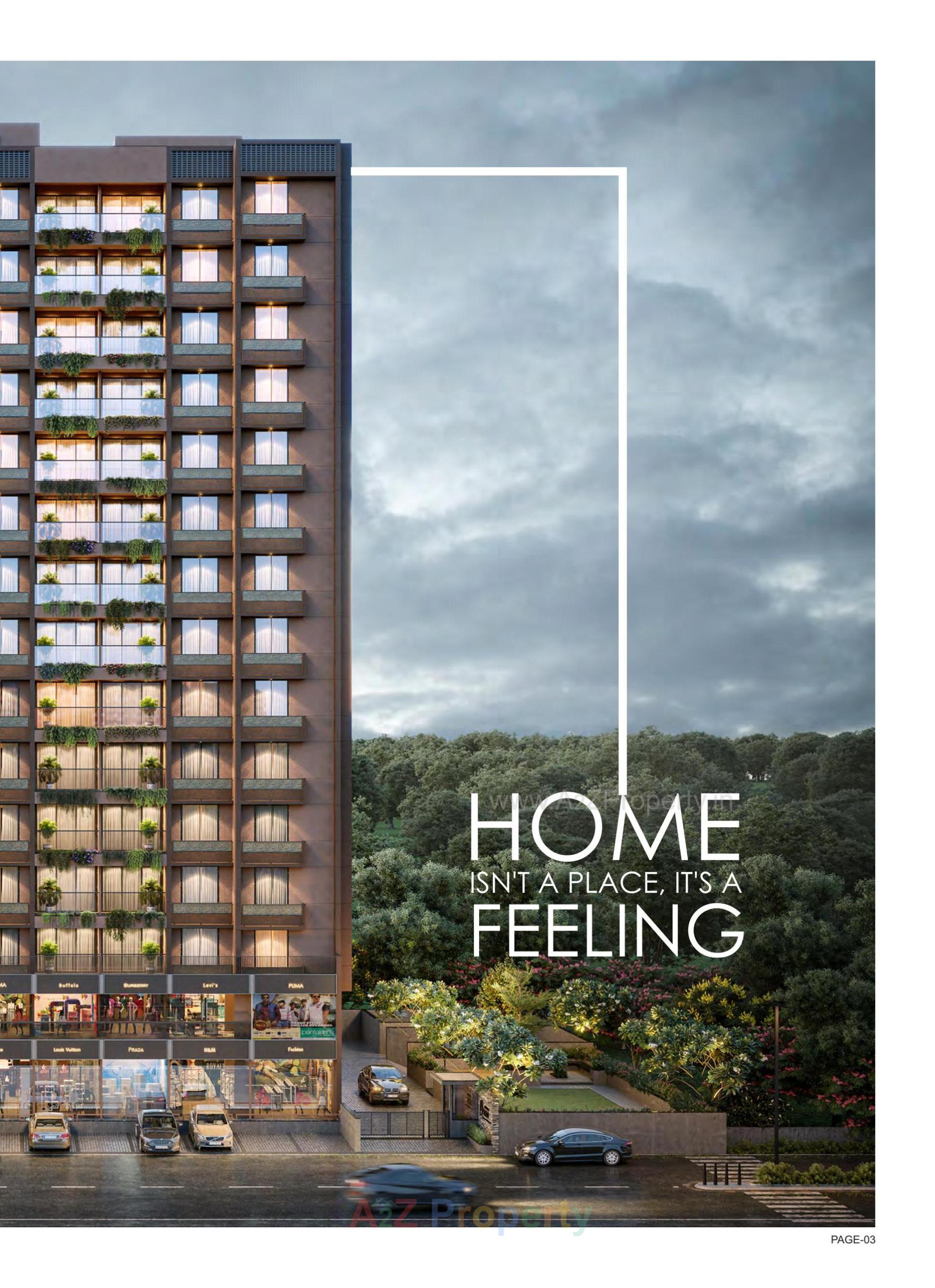 3D Elevation of real estate project Regalia Orane located at Ghuma, Ahmedabad, Gujarat