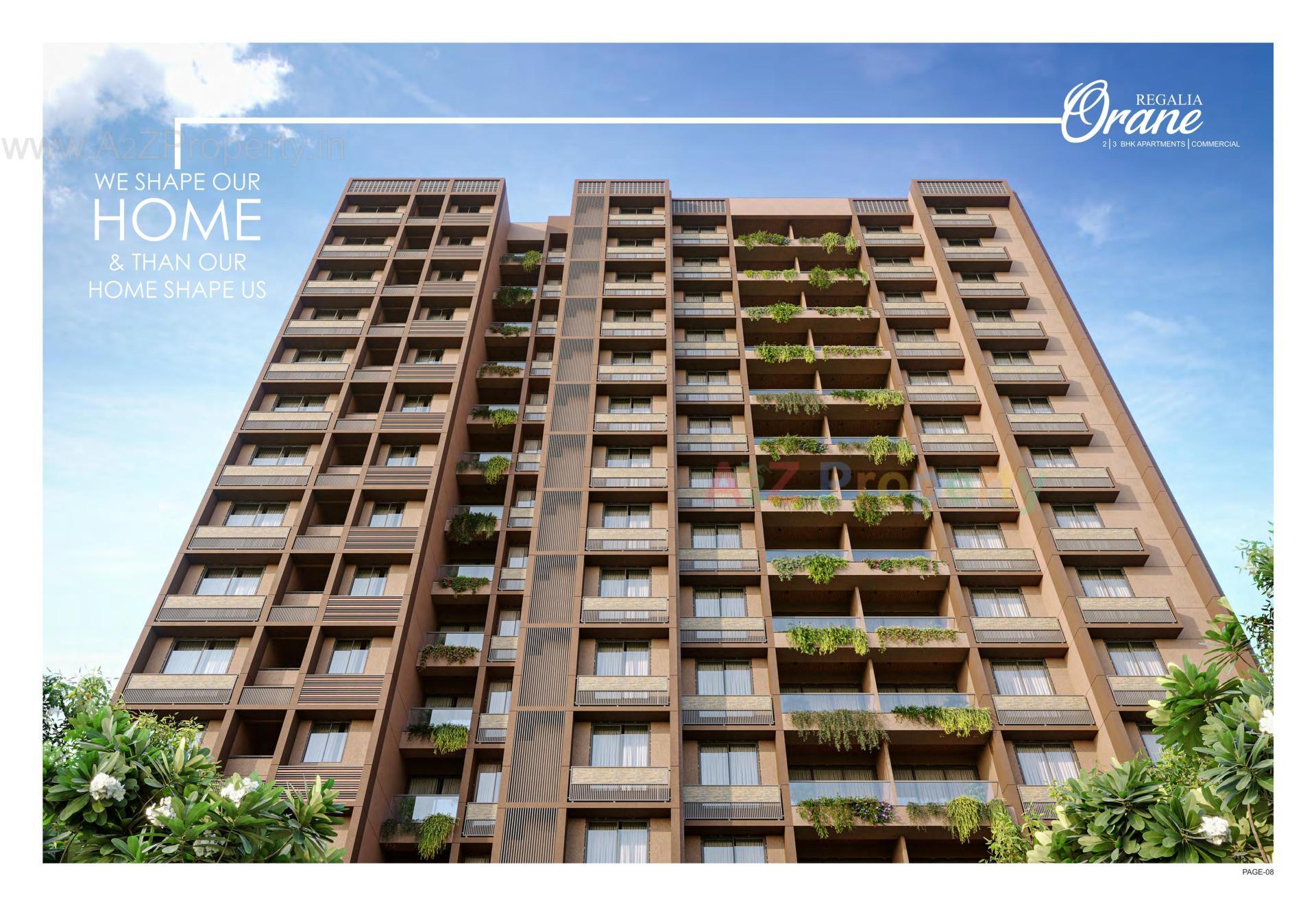 3D Elevation of real estate project Regalia Orane located at Ghuma, Ahmedabad, Gujarat