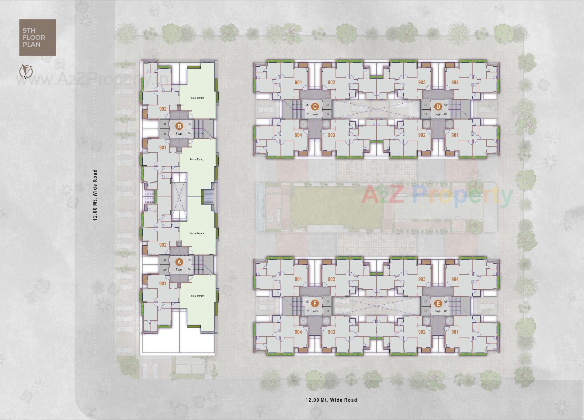 Layout of real estate project Renown located at Bopal, Ahmedabad, Gujarat