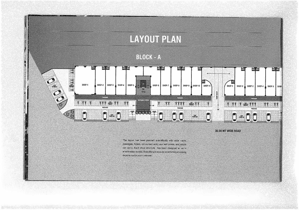 Layout of real estate project Revati Plaza located at Nikol, Ahmedabad, Gujarat