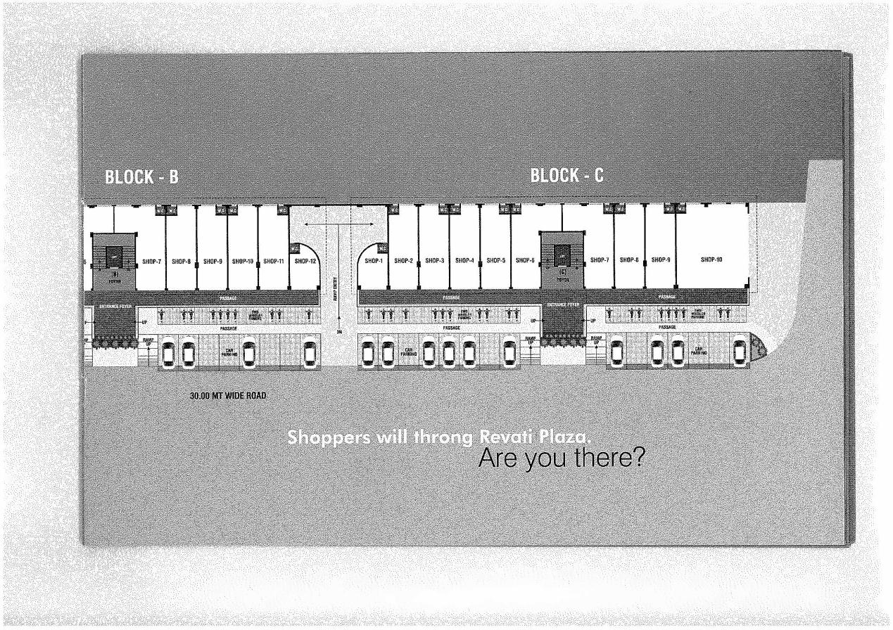 Layout of real estate project Revati Plaza located at Nikol, Ahmedabad, Gujarat