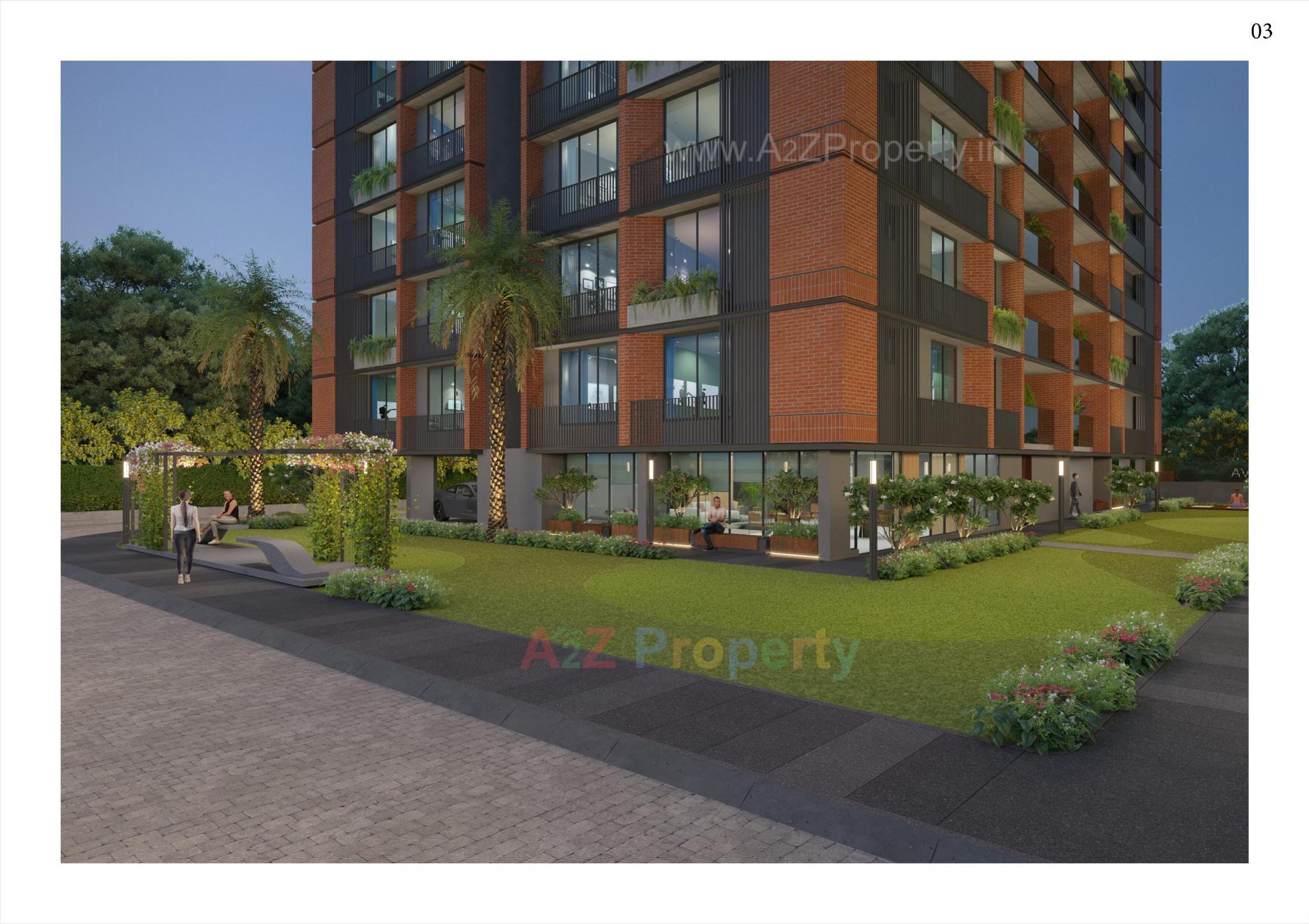 3D Elevation of real estate project Rewa located at Bodakdev, Ahmedabad, Gujarat