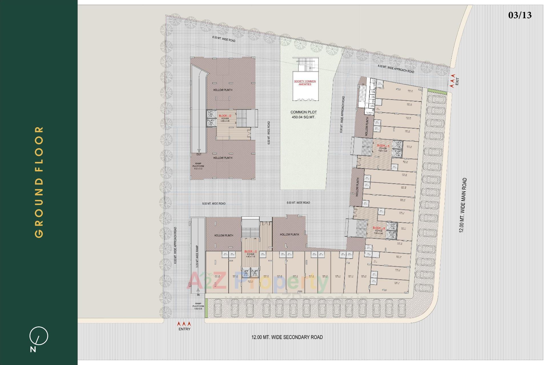 Layout of real estate project Rhythm Aura located at Ghuma, Ahmedabad, Gujarat