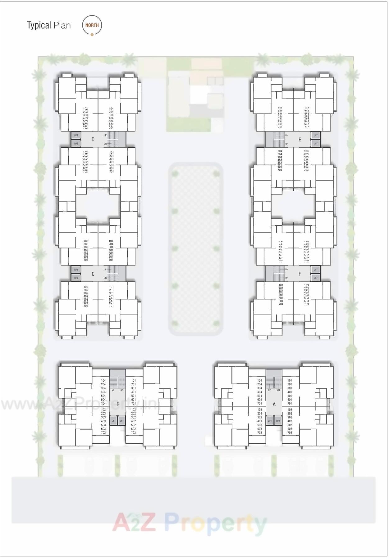 Layout of real estate project Rhythm Heights located at Nana-chiloda, Ahmedabad, Gujarat