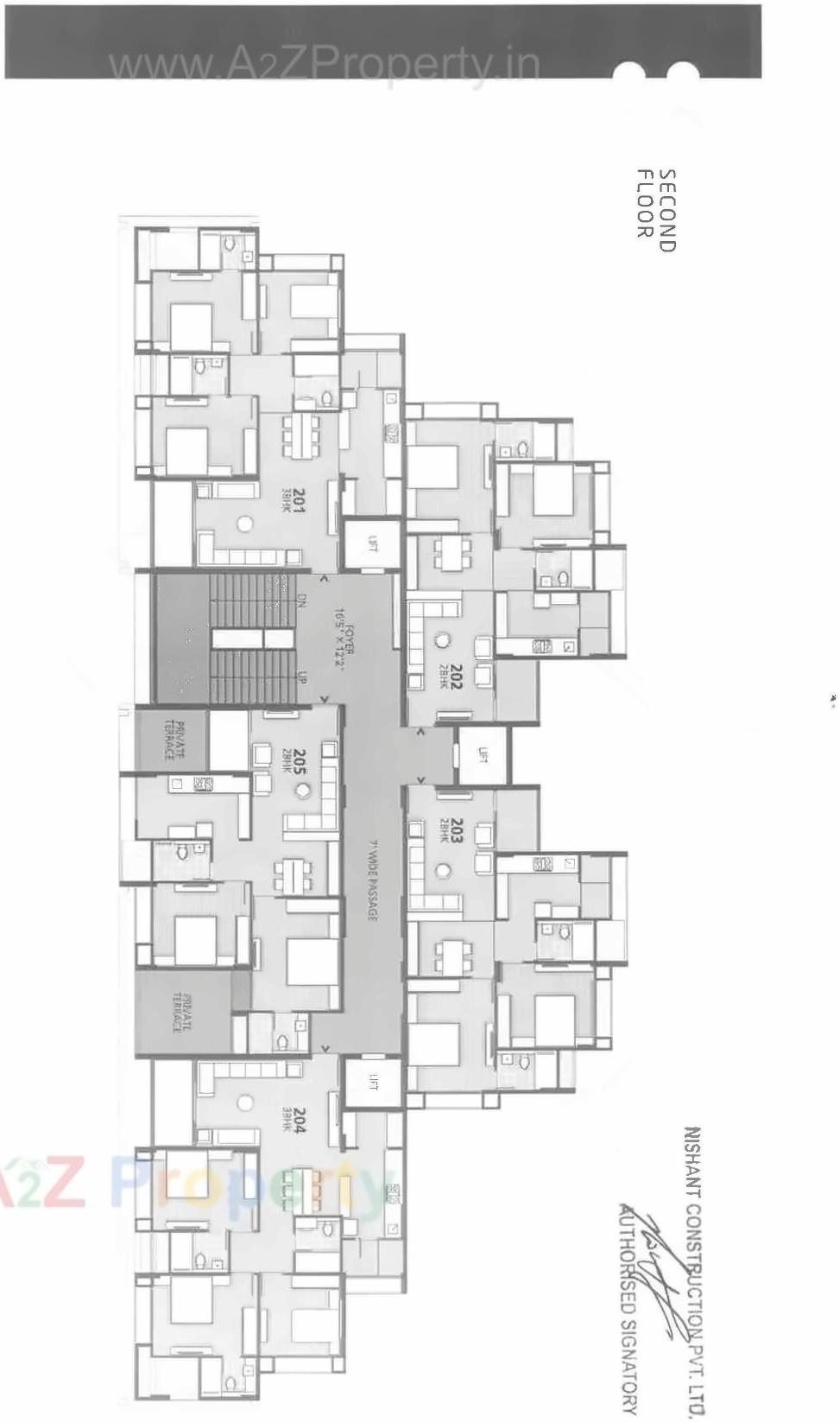 Layout of real estate project Richmond Grand located at Makarba, Ahmedabad, Gujarat