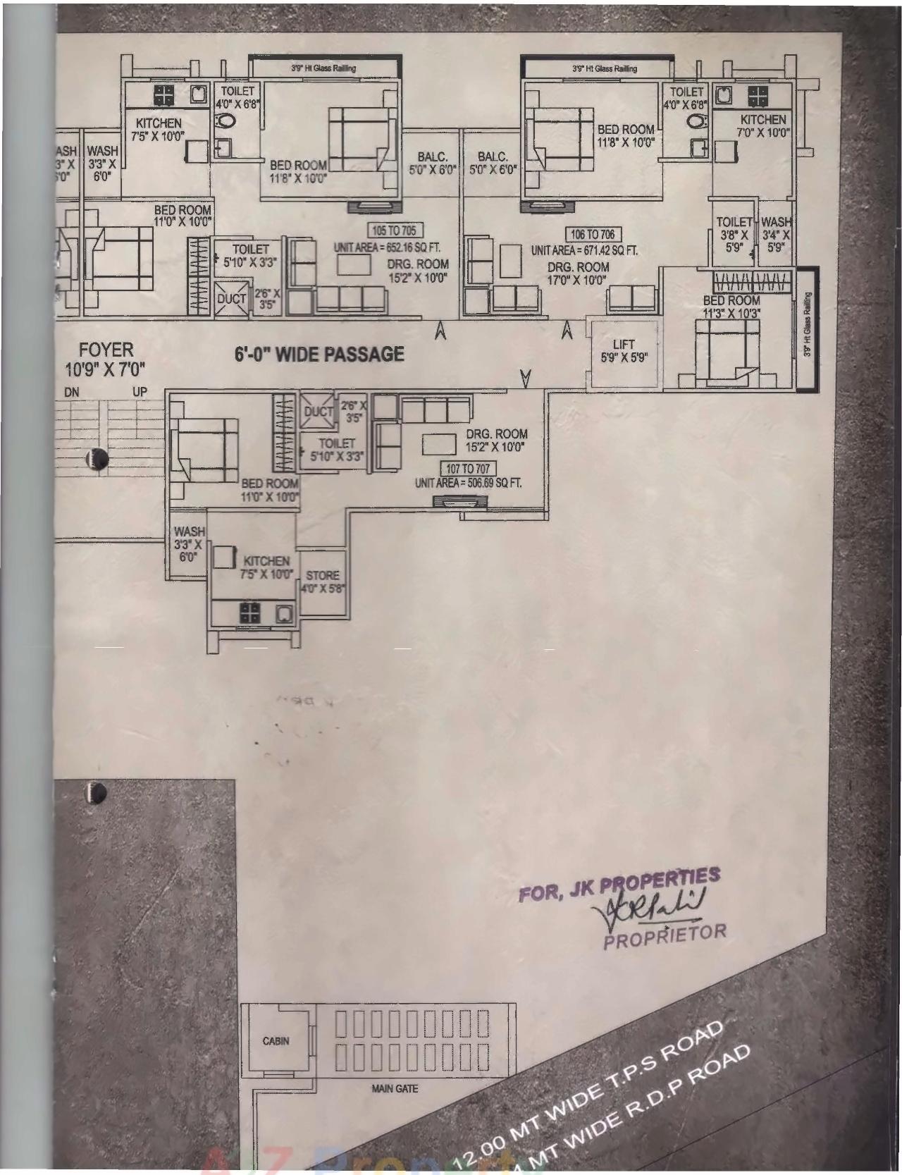 Layout of real estate project Rinku Apartments located at Khokhra-mehamdavad, Ahmedabad, Gujarat