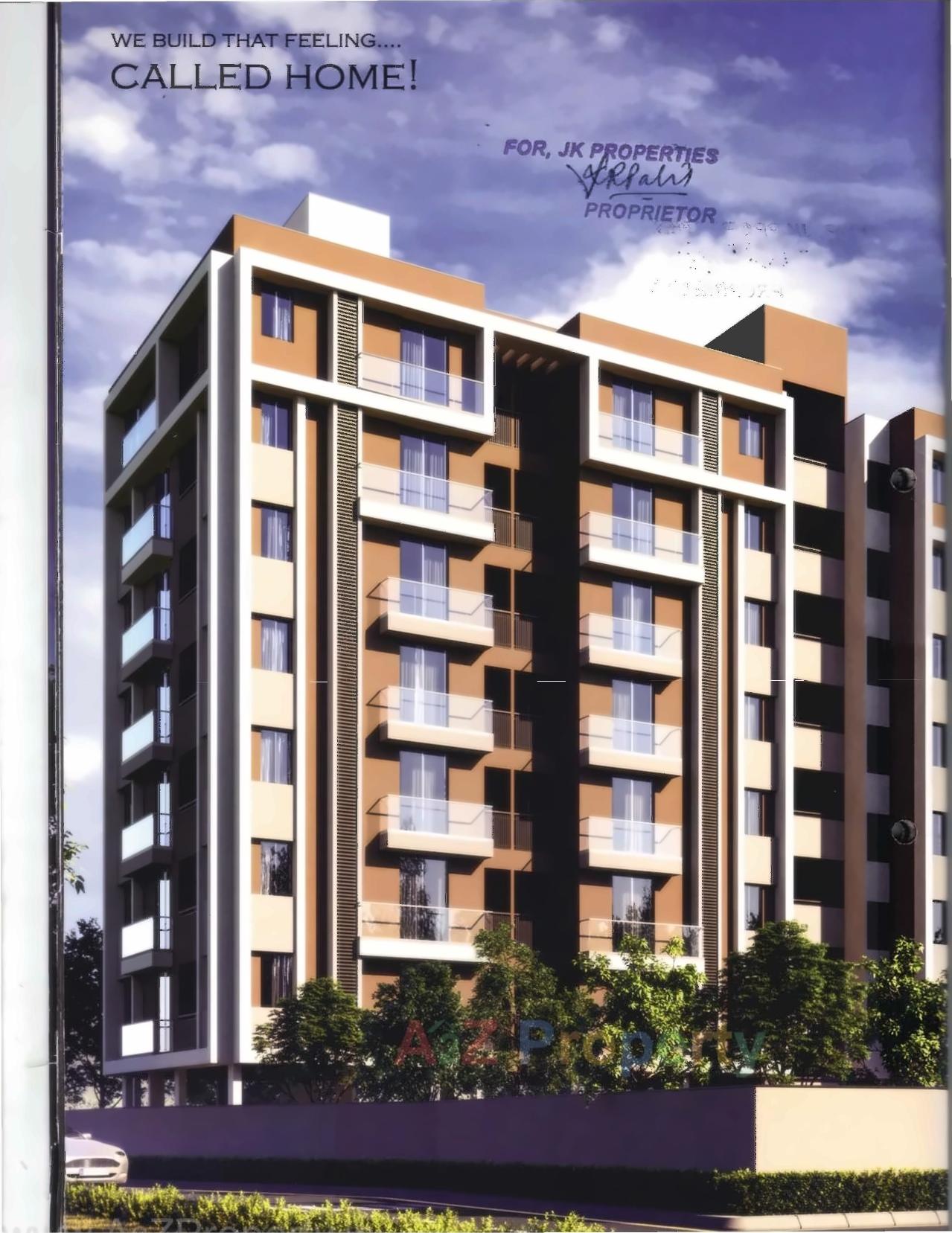 3D Elevation of real estate project Rinku Apartments located at Khokhra-mehamdavad, Ahmedabad, Gujarat