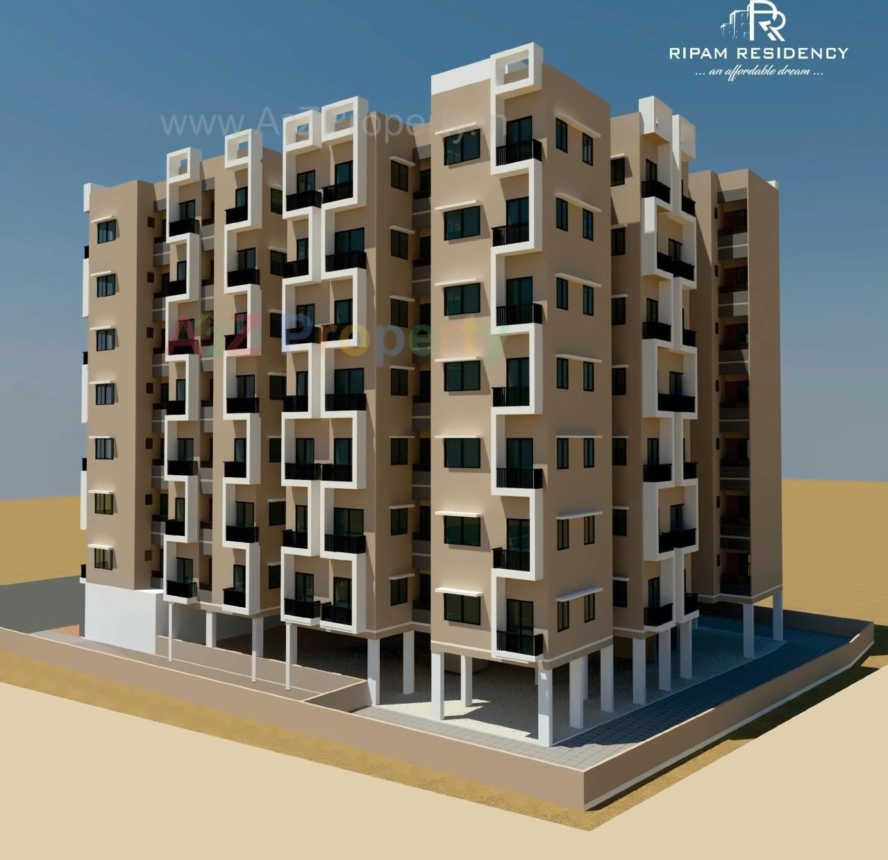 3D Elevation of real estate project Ripam Residency located at Ahmedabad, Ahmedabad, Gujarat
