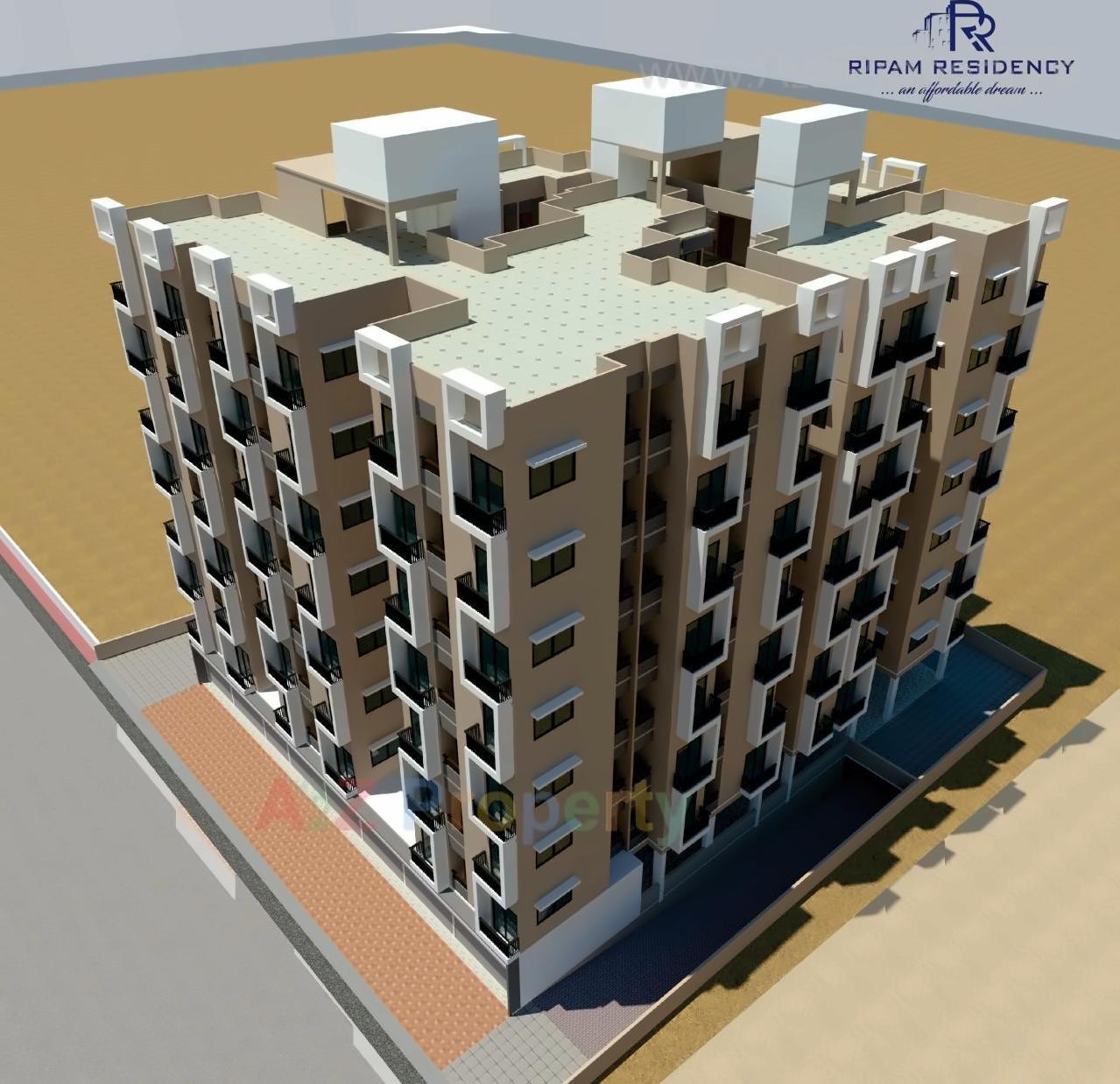 3D Elevation of real estate project Ripam Residency located at Ahmedabad, Ahmedabad, Gujarat