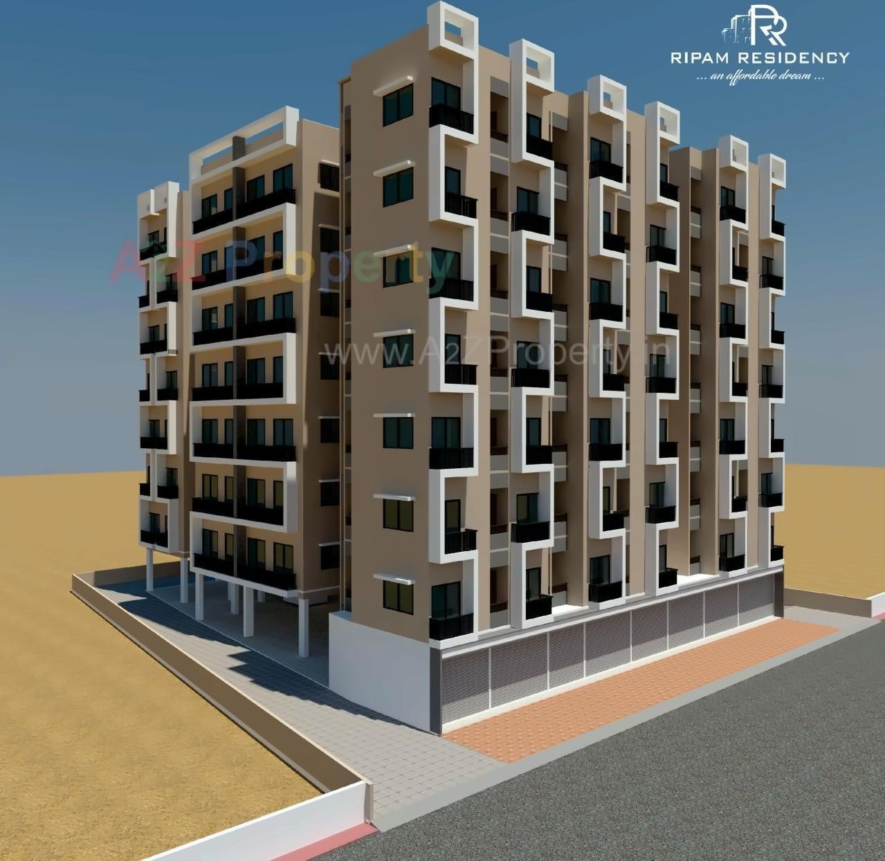 3D Elevation of real estate project Ripam Residency located at Ahmedabad, Ahmedabad, Gujarat