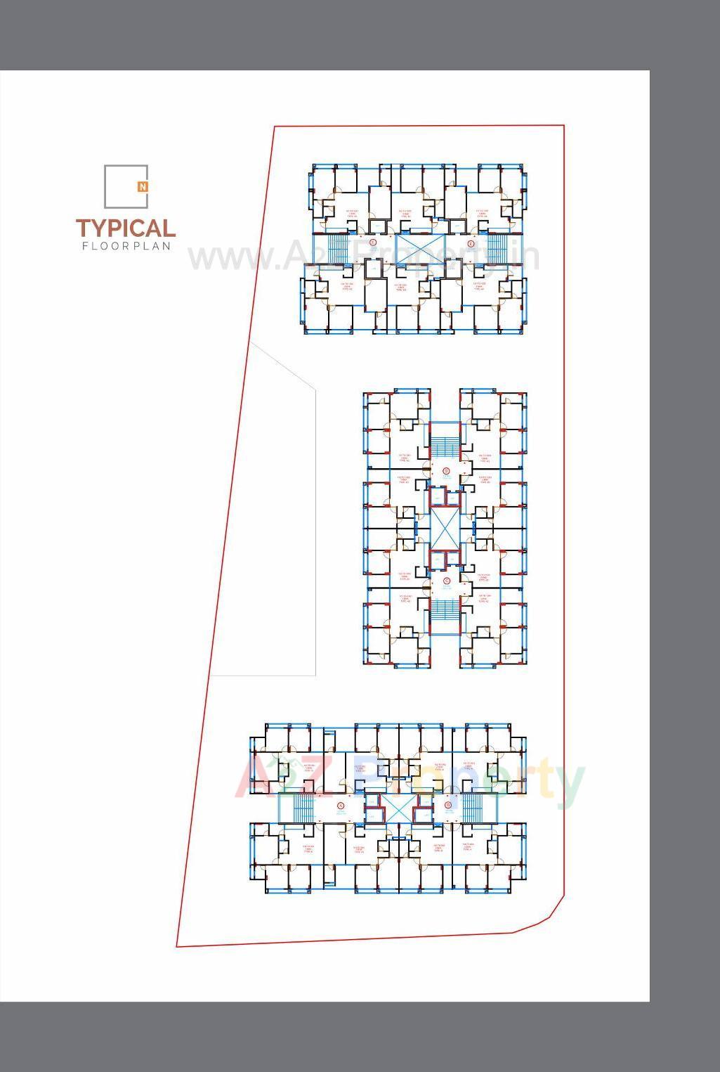 Layout of real estate project Riseonic Namoh located at Acher, Ahmedabad, Gujarat