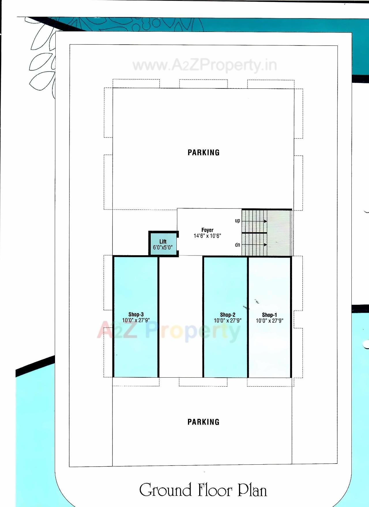 Layout of real estate project Rising Glory located at Makarba, Ahmedabad, Gujarat