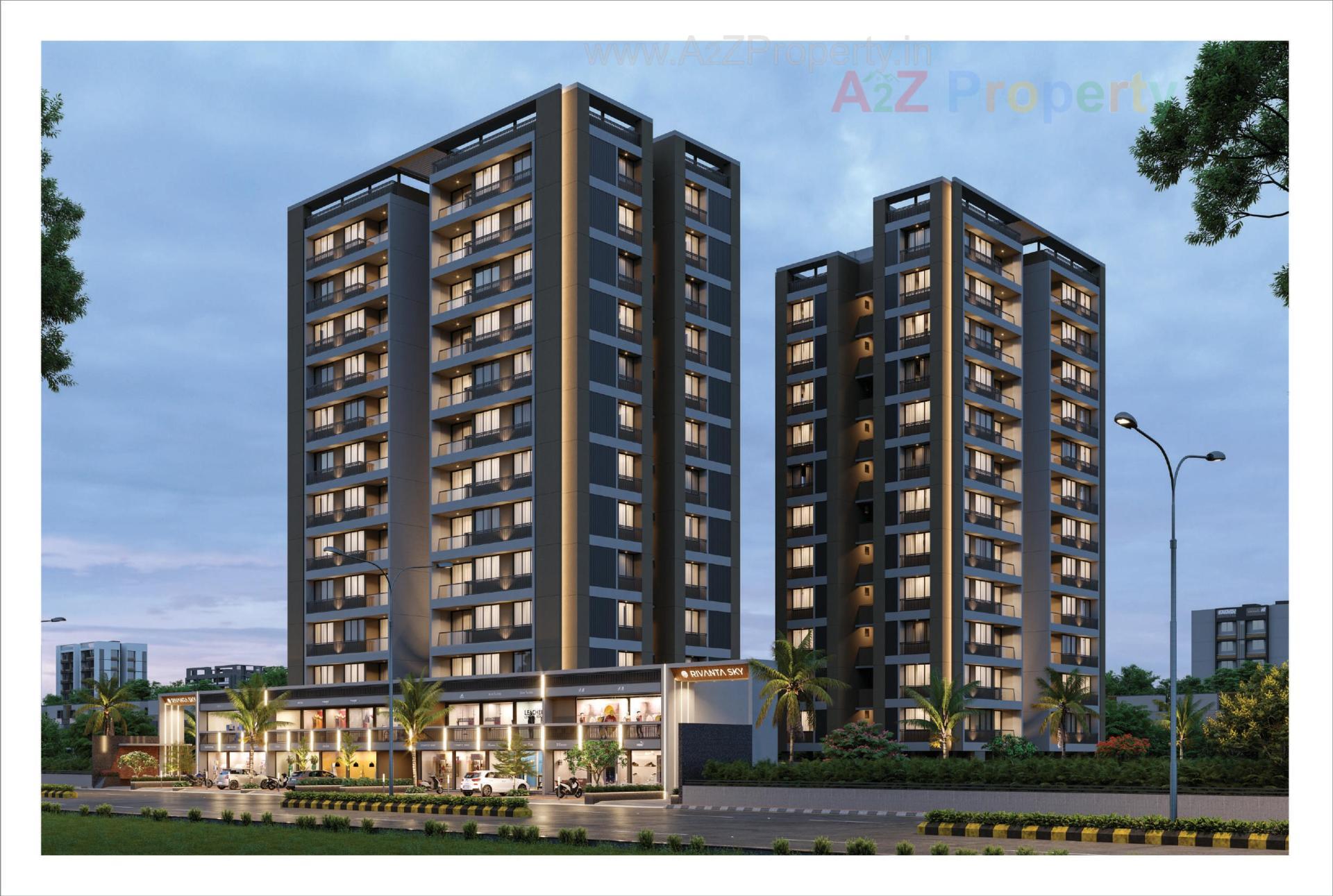 3D Elevation of real estate project Rivanta Sky located at Vastral, Ahmedabad, Gujarat