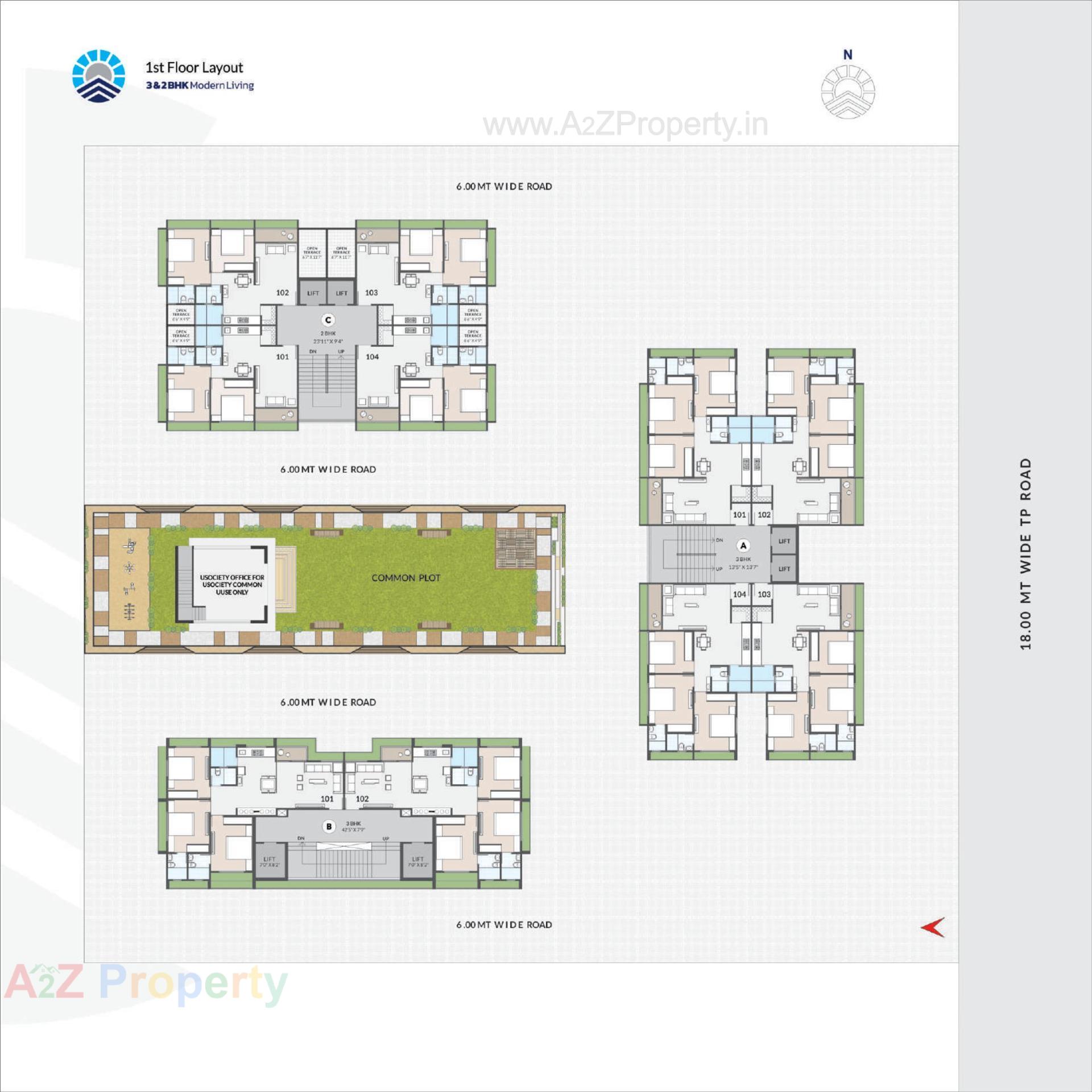 Layout of real estate project Rivanta Sky located at Vastral, Ahmedabad, Gujarat