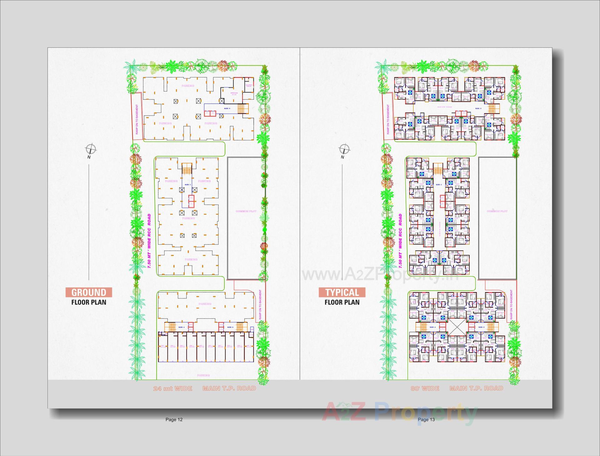 Layout of real estate project Rivera East located at Vastral, Ahmedabad, Gujarat
