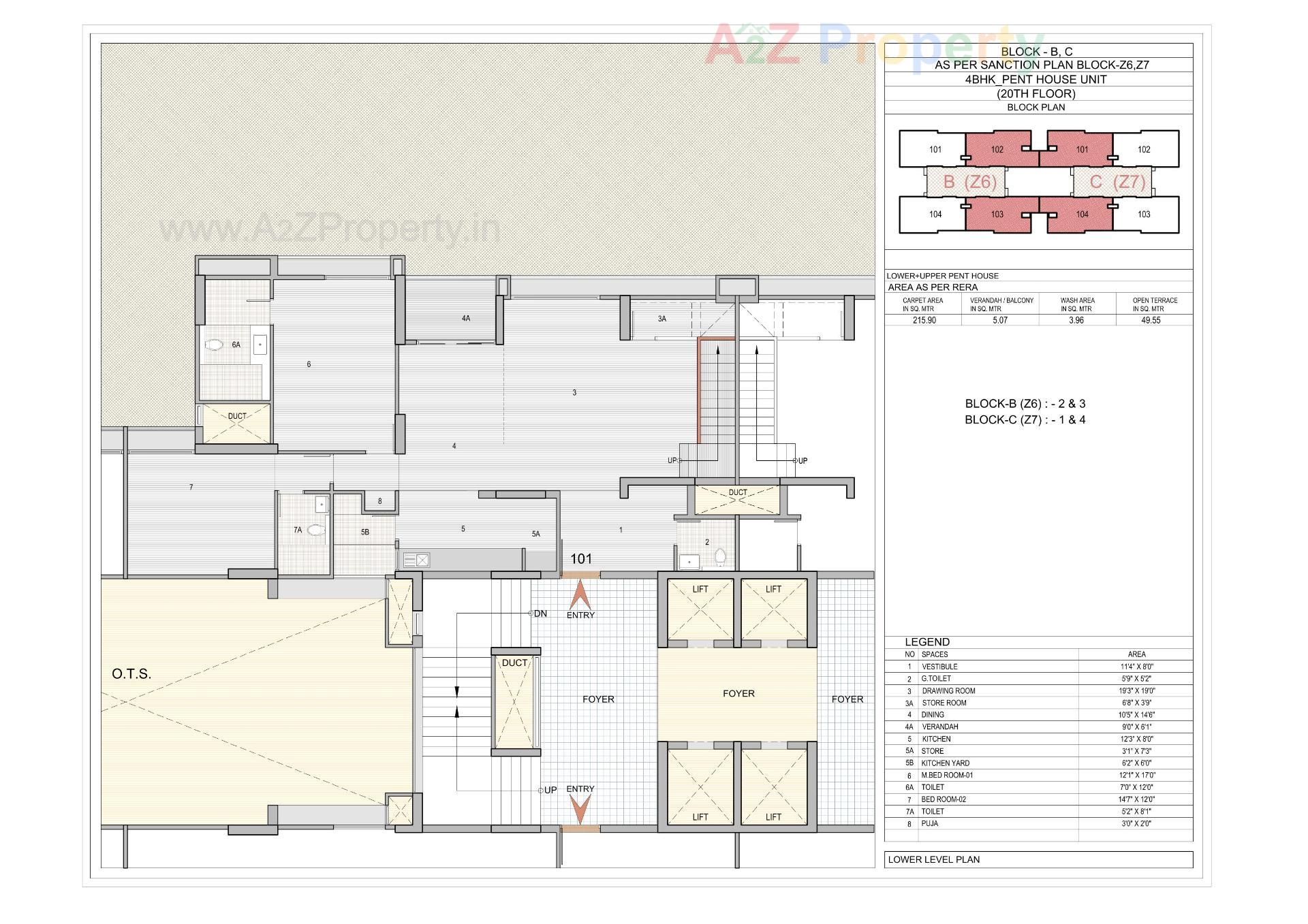 Layout of real estate project Riviera Aspire located at Shela, Ahmedabad, Gujarat