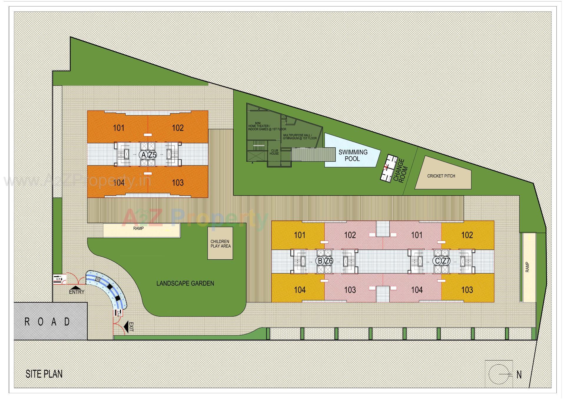 Layout of real estate project Riviera Aspire located at Shela, Ahmedabad, Gujarat
