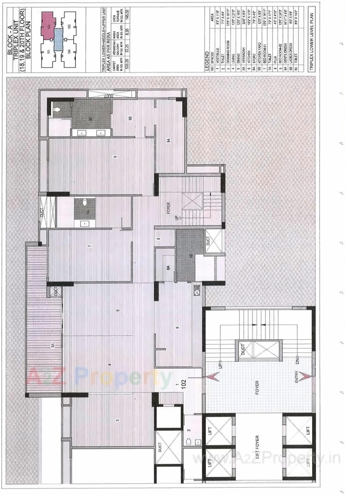Layout of real estate project Riviera Elite located at Shela, Ahmedabad, Gujarat