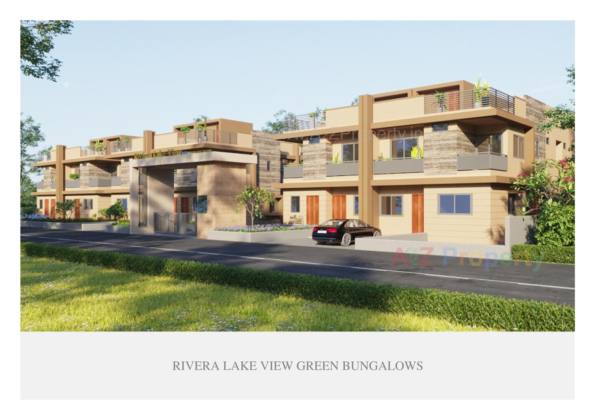 3D Elevation of real estate project Riviera Lake View Green Bunglows located at Sanand, Ahmedabad, Gujarat