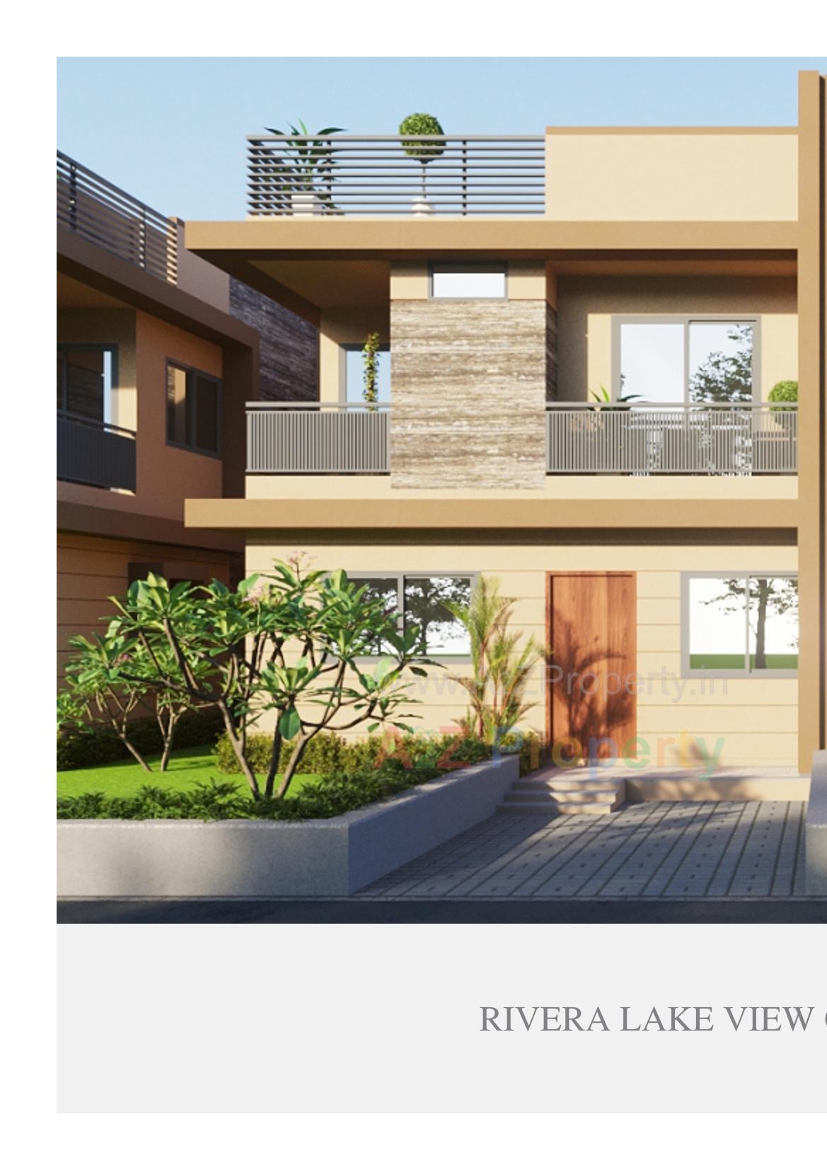 3D Elevation of real estate project Riviera Lake View Green Bunglows located at Sanand, Ahmedabad, Gujarat