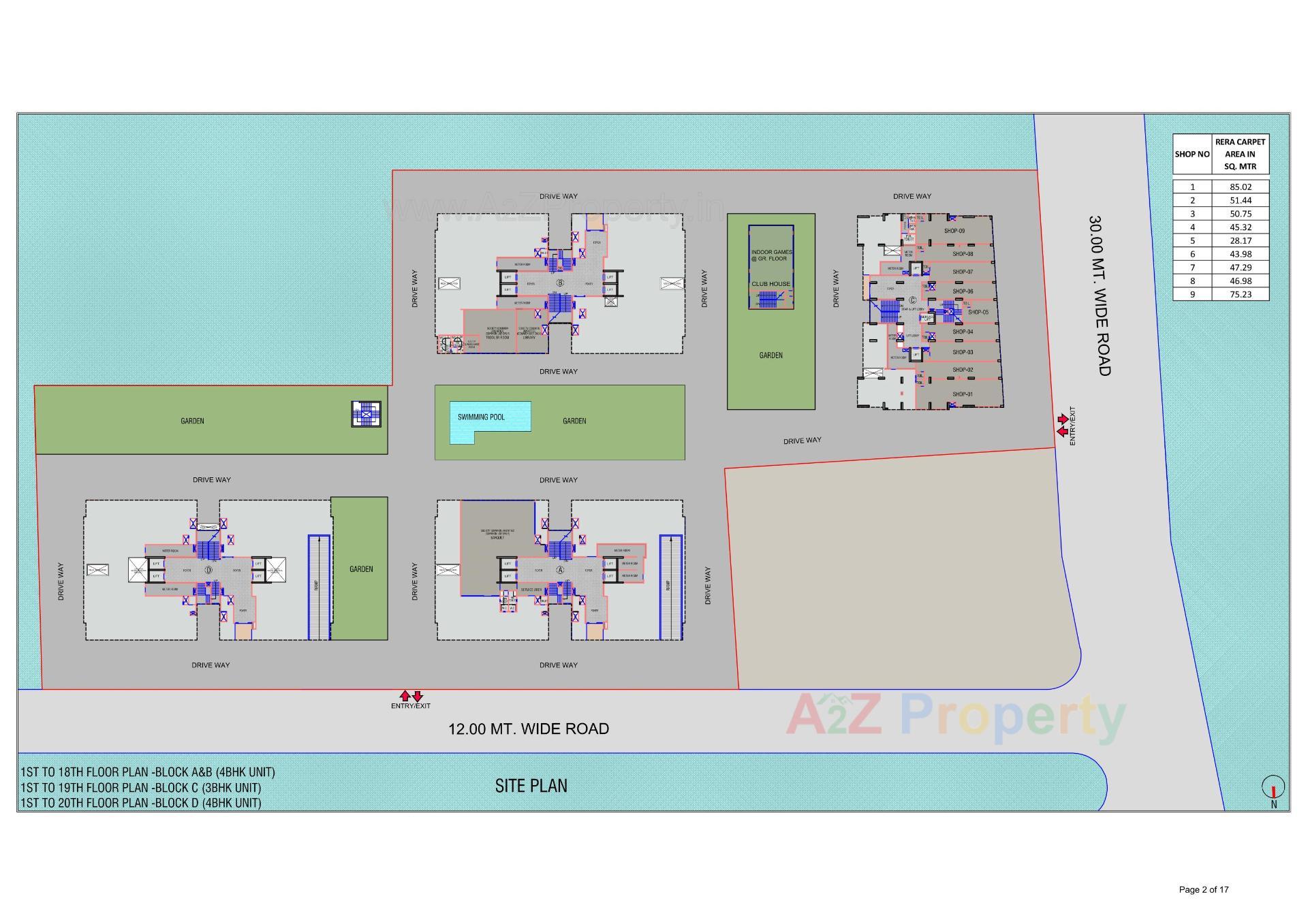 Layout of real estate project Riviera Prestige located at Sarkhej, Ahmedabad, Gujarat