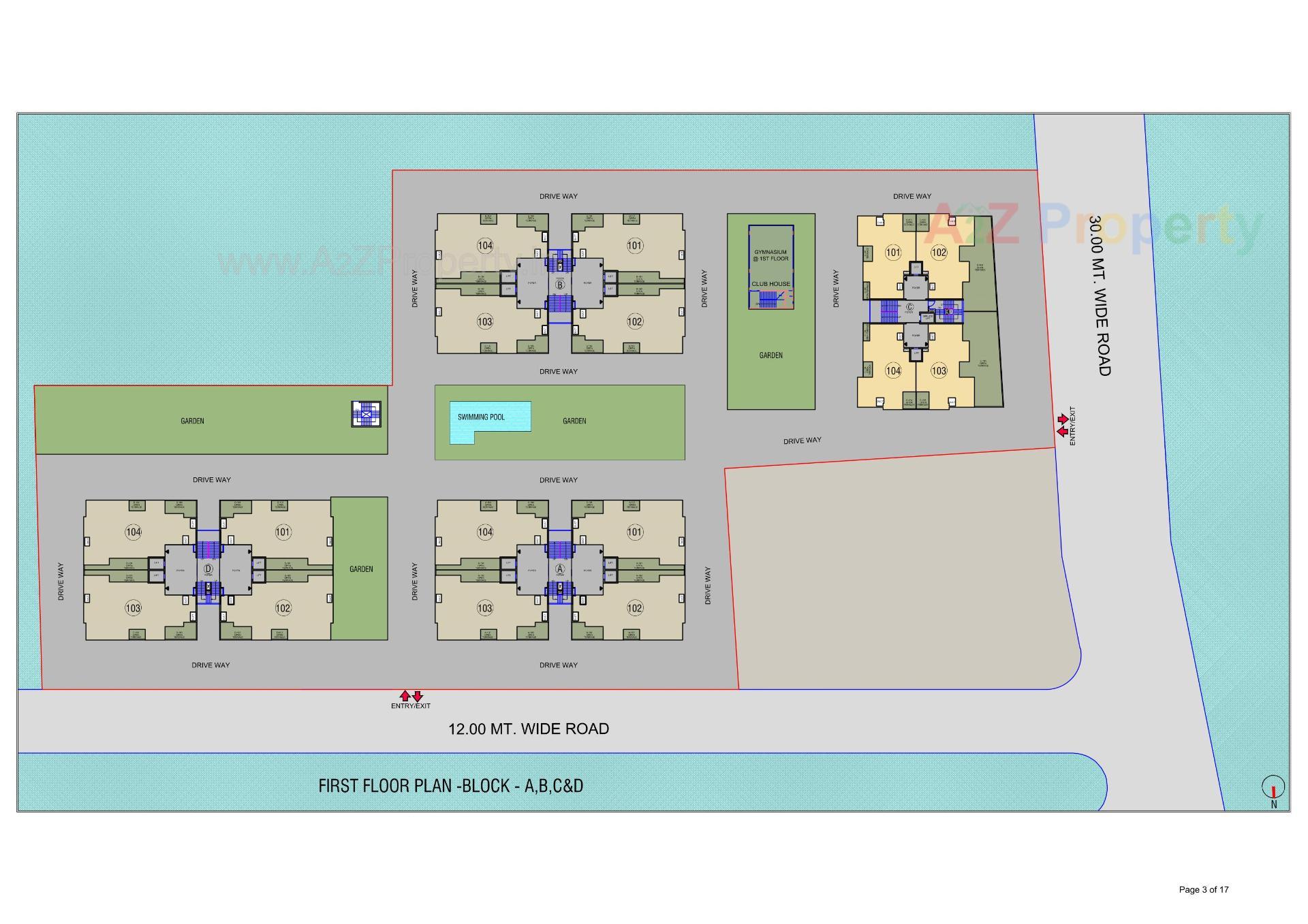 Layout of real estate project Riviera Prestige located at Sarkhej, Ahmedabad, Gujarat