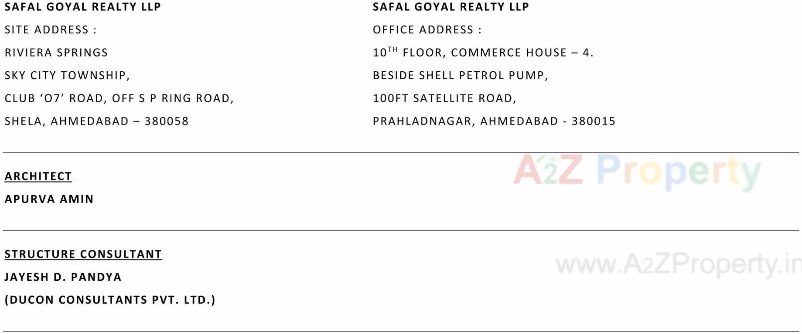  of real estate project Riviera Springs located at Ahmedabad, Ahmedabad, Gujarat