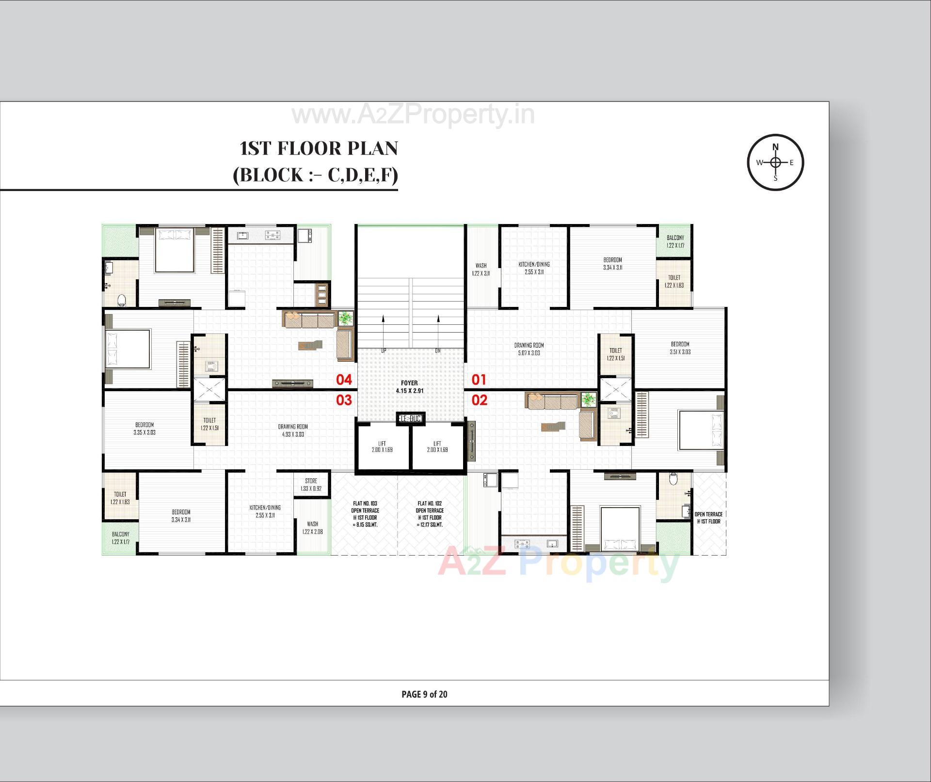 Layout of real estate project Riyal Residency located at Ramol, Ahmedabad, Gujarat