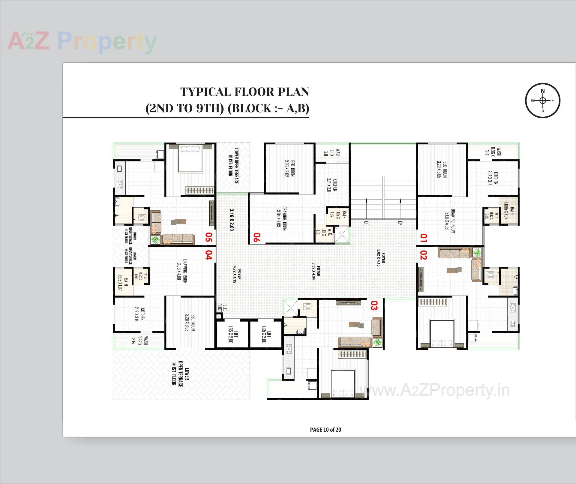Layout of real estate project Riyal Residency located at Ramol, Ahmedabad, Gujarat