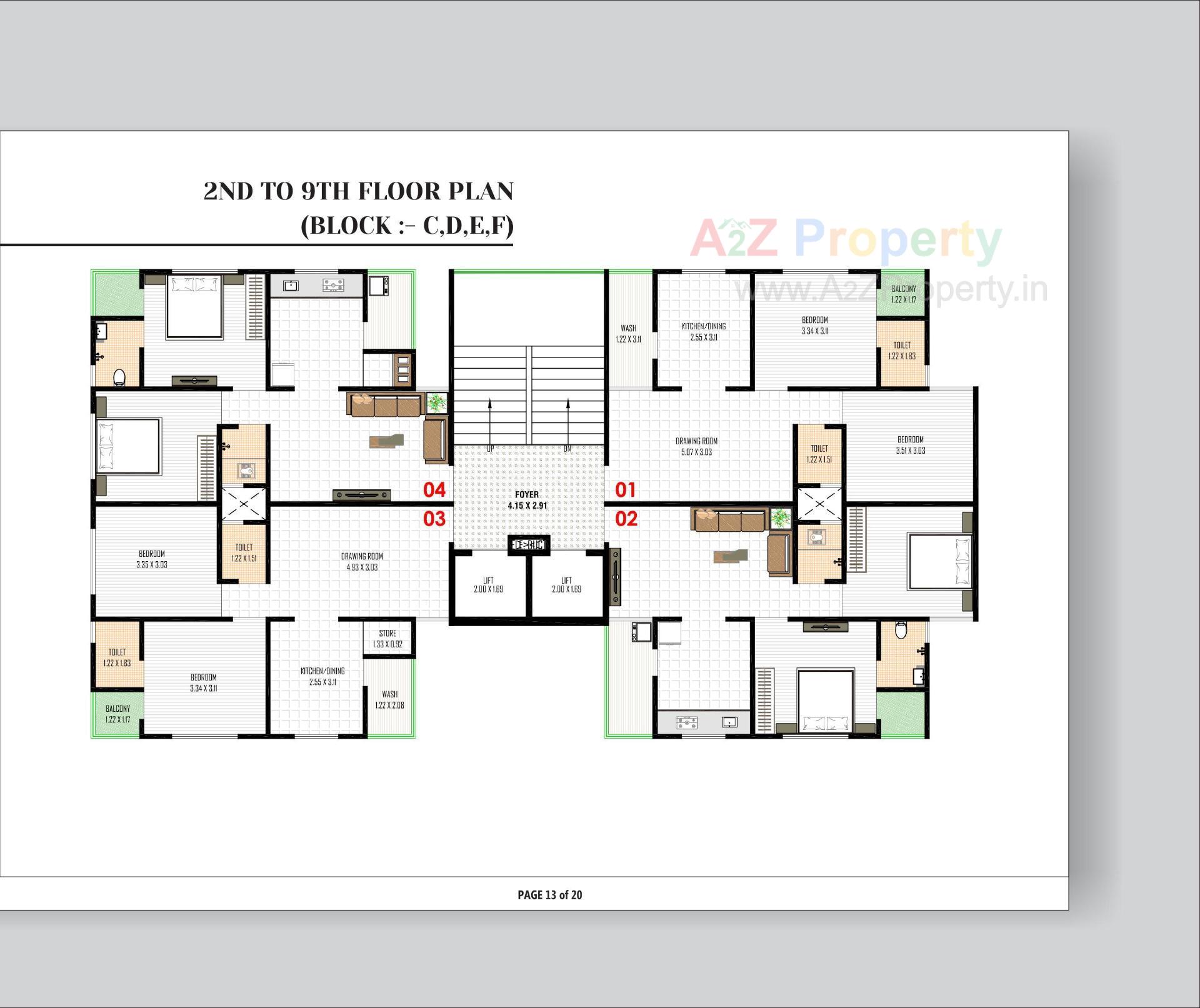 Layout of real estate project Riyal Residency located at Ramol, Ahmedabad, Gujarat