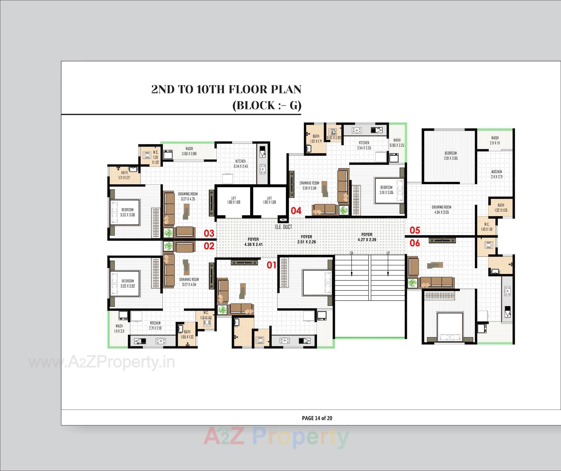 Layout of real estate project Riyal Residency located at Ramol, Ahmedabad, Gujarat