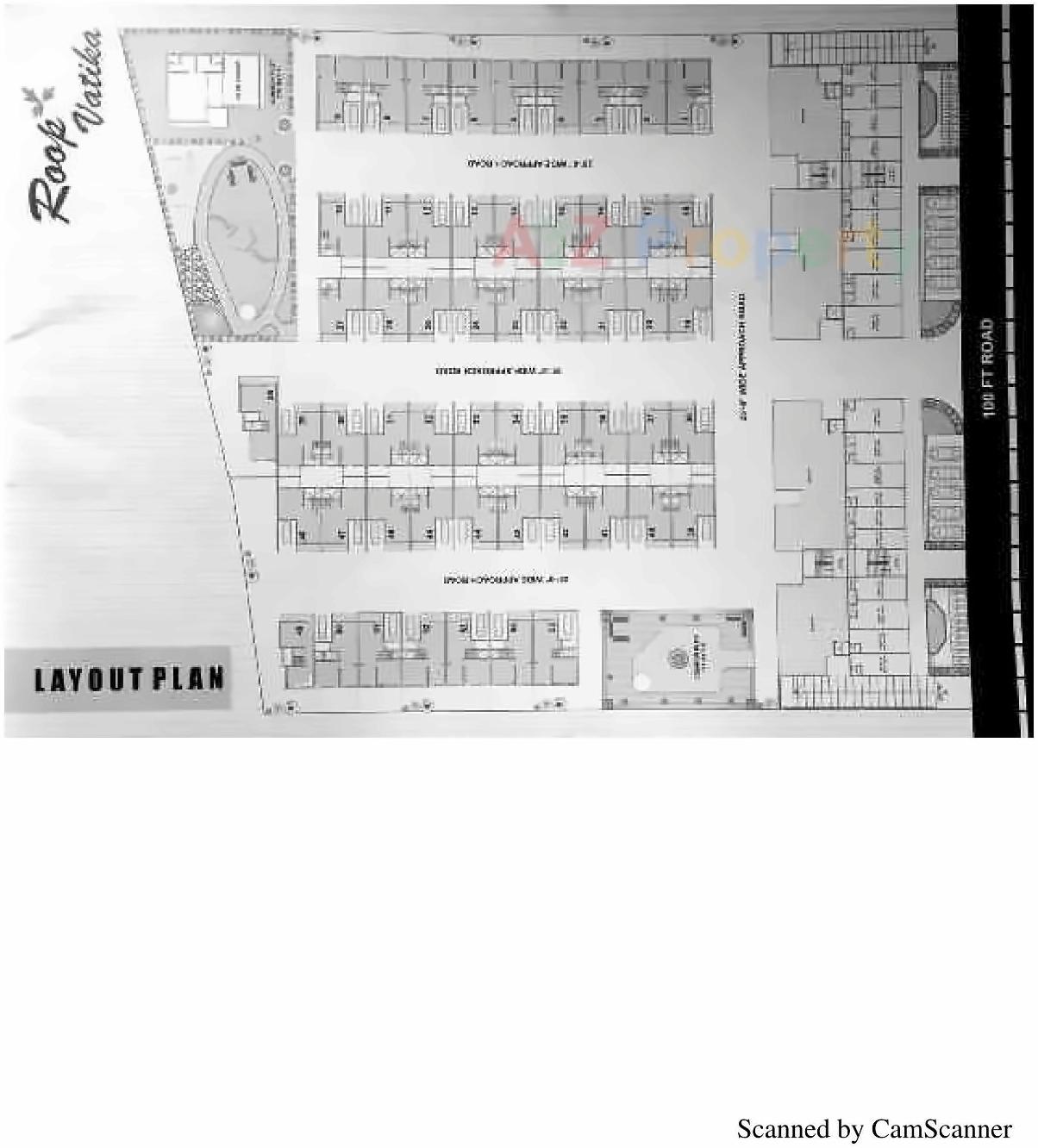 Layout of real estate project Roop Vatika located at Vatva, Ahmedabad, Gujarat