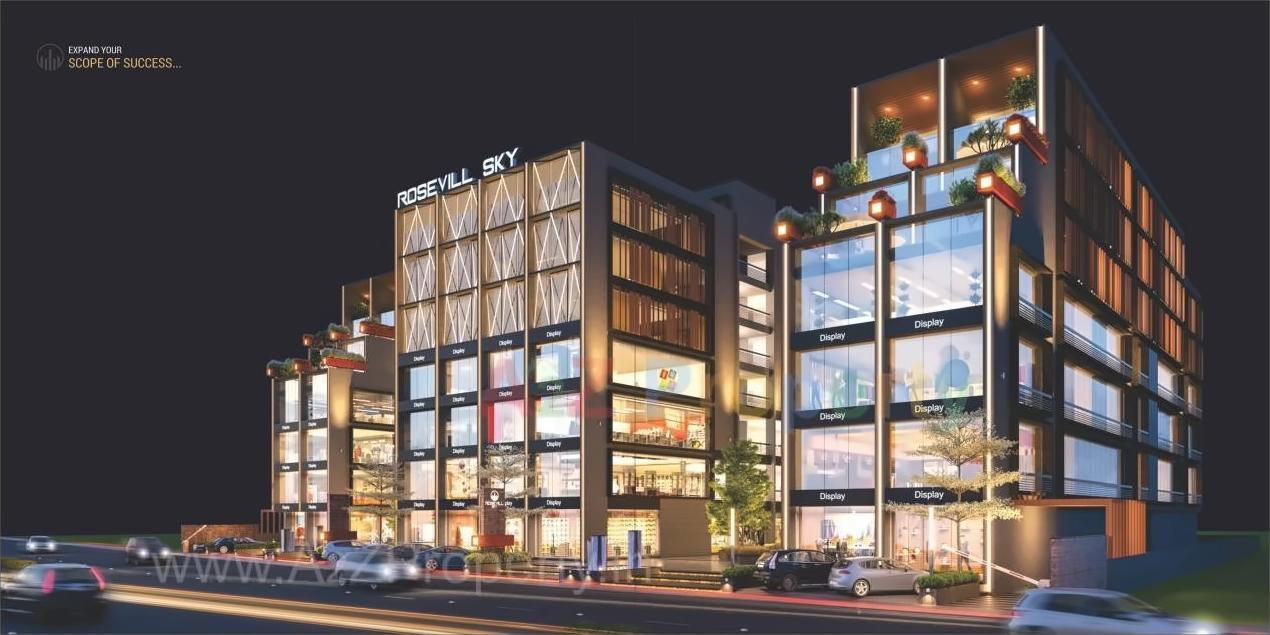 3D Elevation of real estate project Rosevill Sky located at Naroda, Ahmedabad, Gujarat