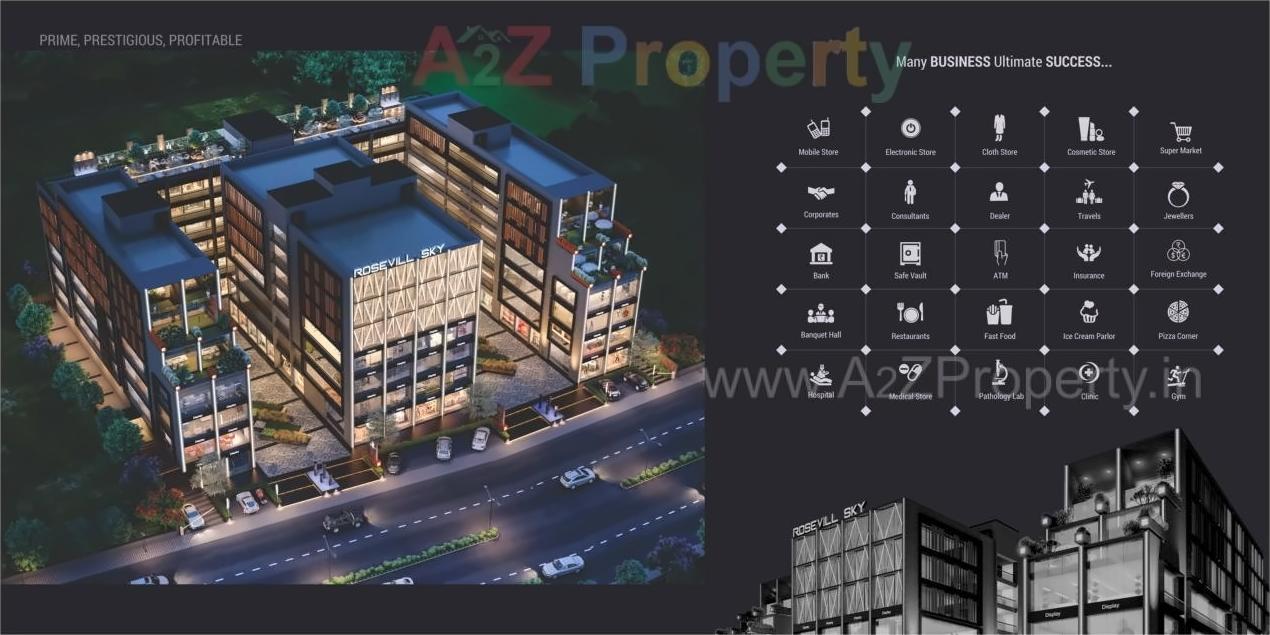 3D Elevation of real estate project Rosevill Sky located at Naroda, Ahmedabad, Gujarat