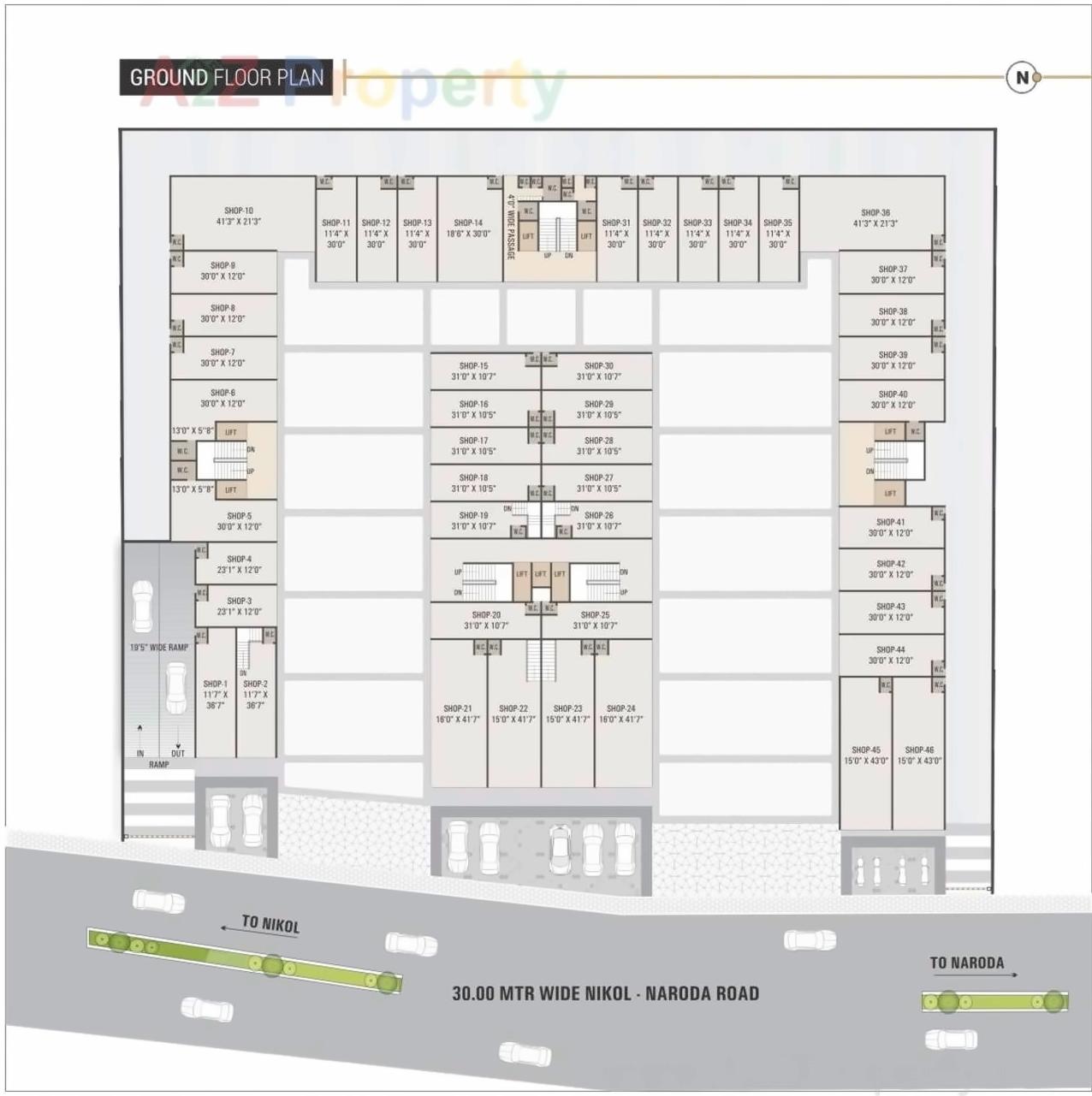 Layout of real estate project Rosevill Sky located at Naroda, Ahmedabad, Gujarat