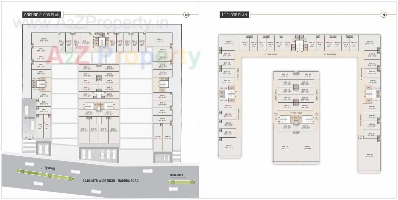 Layout of real estate project Rosevill Sky located at Naroda, Ahmedabad, Gujarat