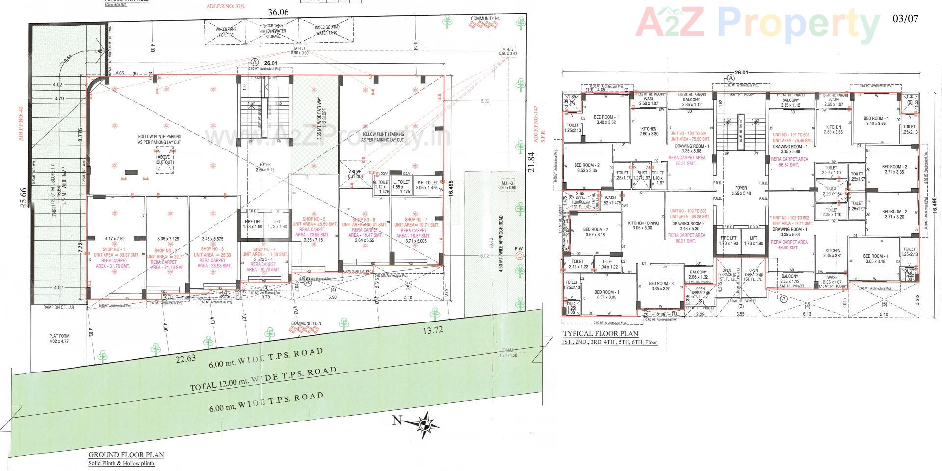 Layout of real estate project Roshan Heights located at Ahmedabad, Ahmedabad, Gujarat
