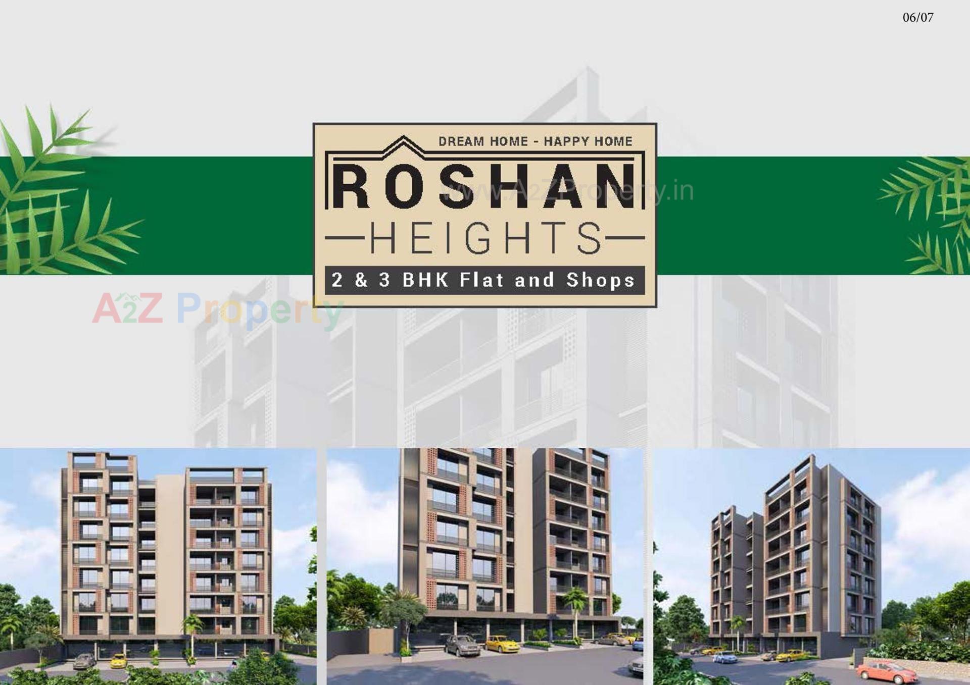 3D Elevation of real estate project Roshan Heights located at Ahmedabad, Ahmedabad, Gujarat