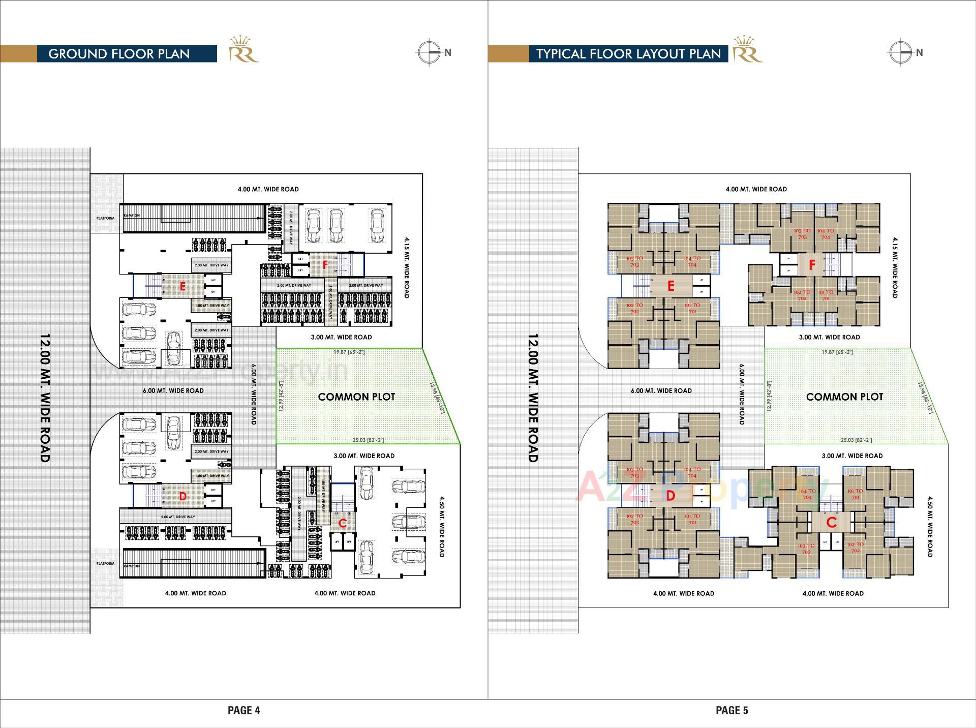 Layout of real estate project Royal City located at Naroda, Ahmedabad, Gujarat