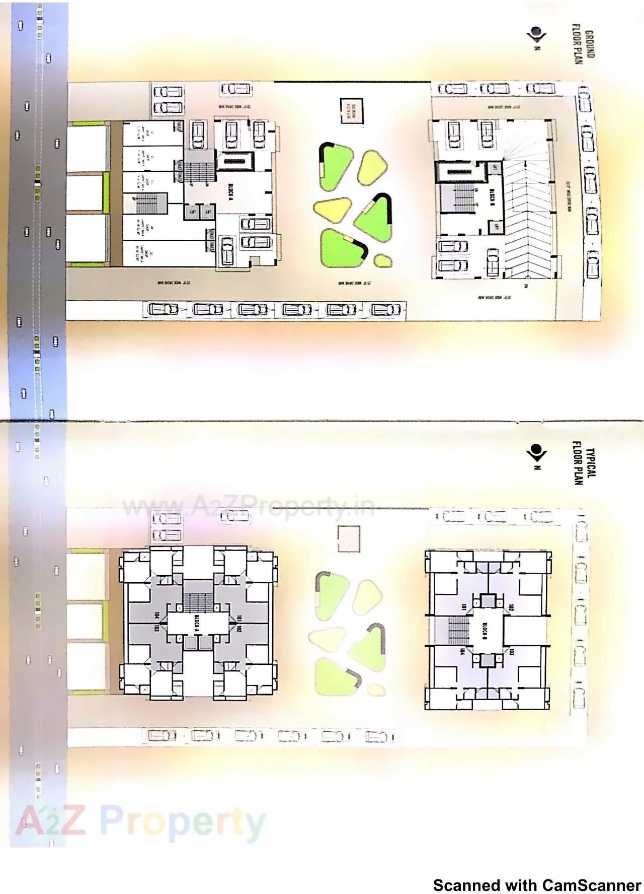 Layout of real estate project Royal Glory located at Khodiyar, Ahmedabad, Gujarat