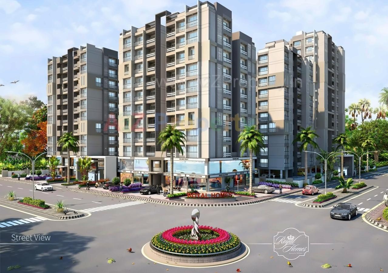 3D Elevation of real estate project Royal Homes located at Gota, Ahmedabad, Gujarat