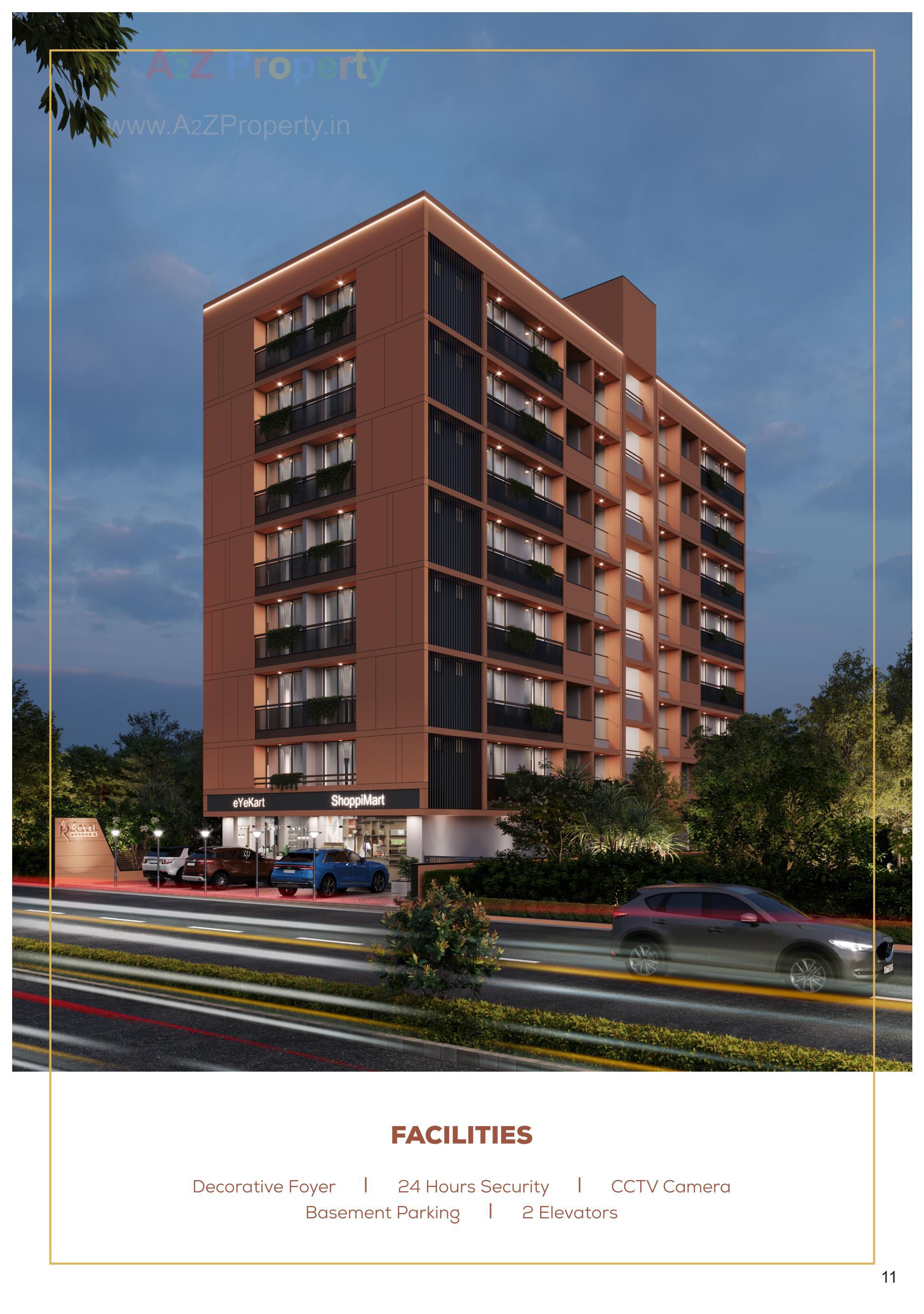 3D Elevation of real estate project Royal Lakend located at Gota, Ahmedabad, Gujarat