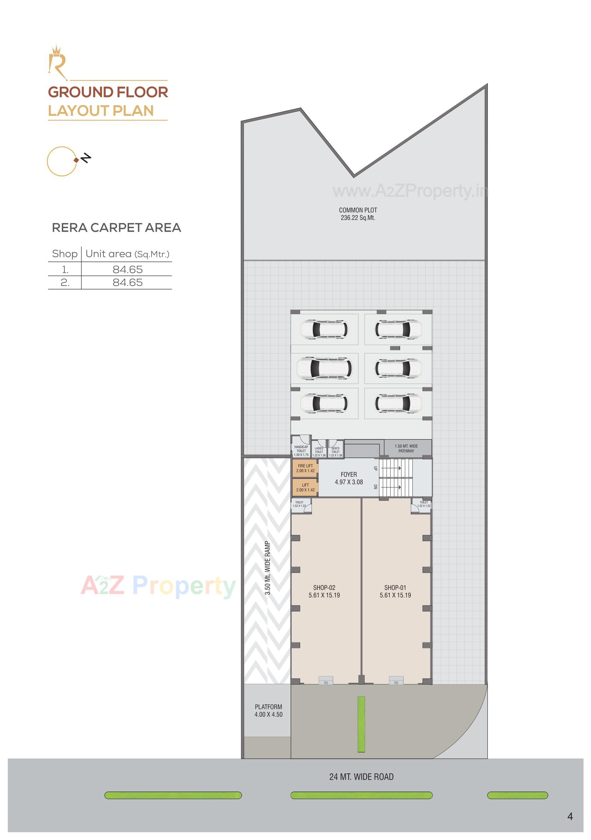 Layout of real estate project Royal Lakend located at Gota, Ahmedabad, Gujarat
