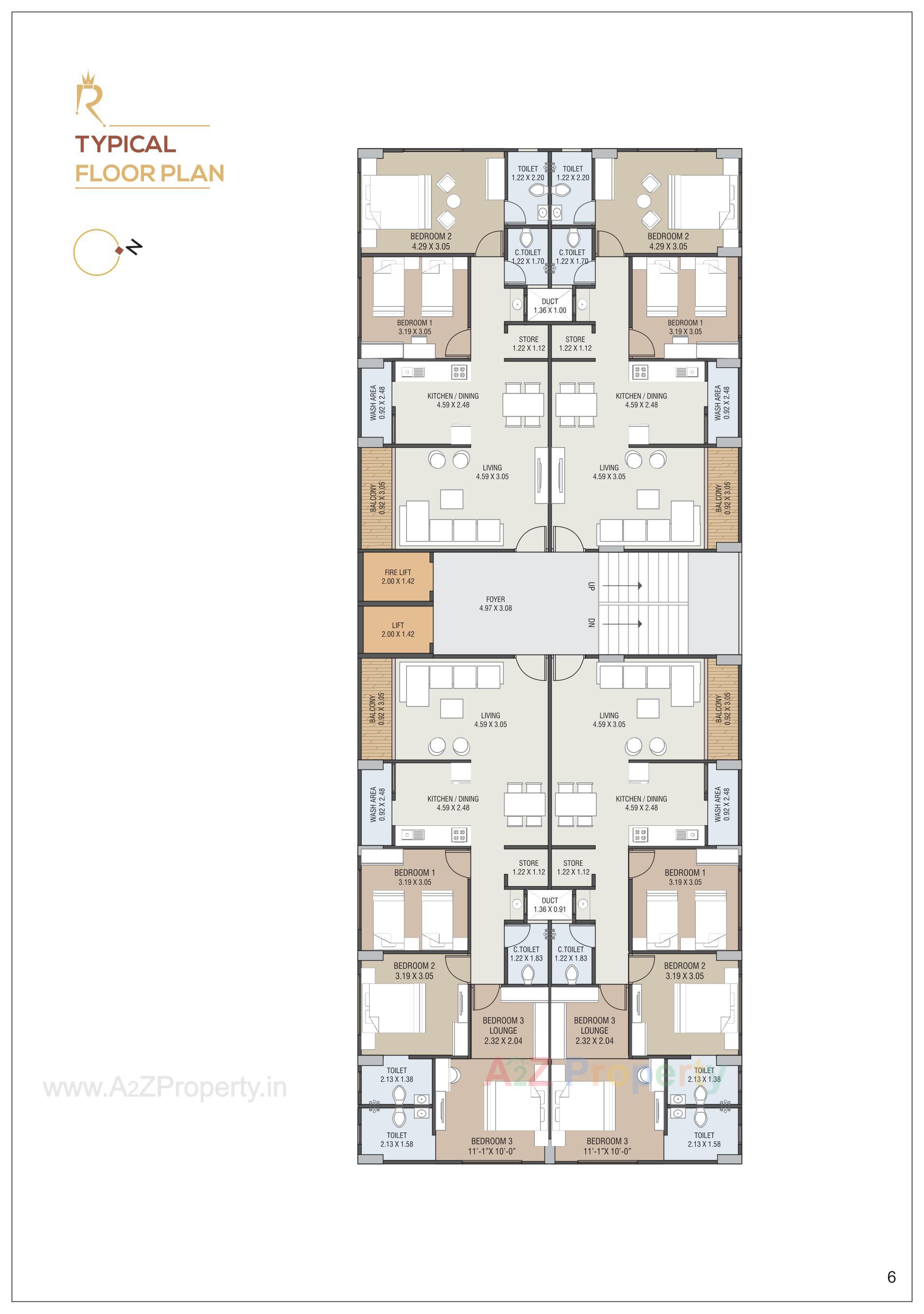 Layout of real estate project Royal Lakend located at Gota, Ahmedabad, Gujarat