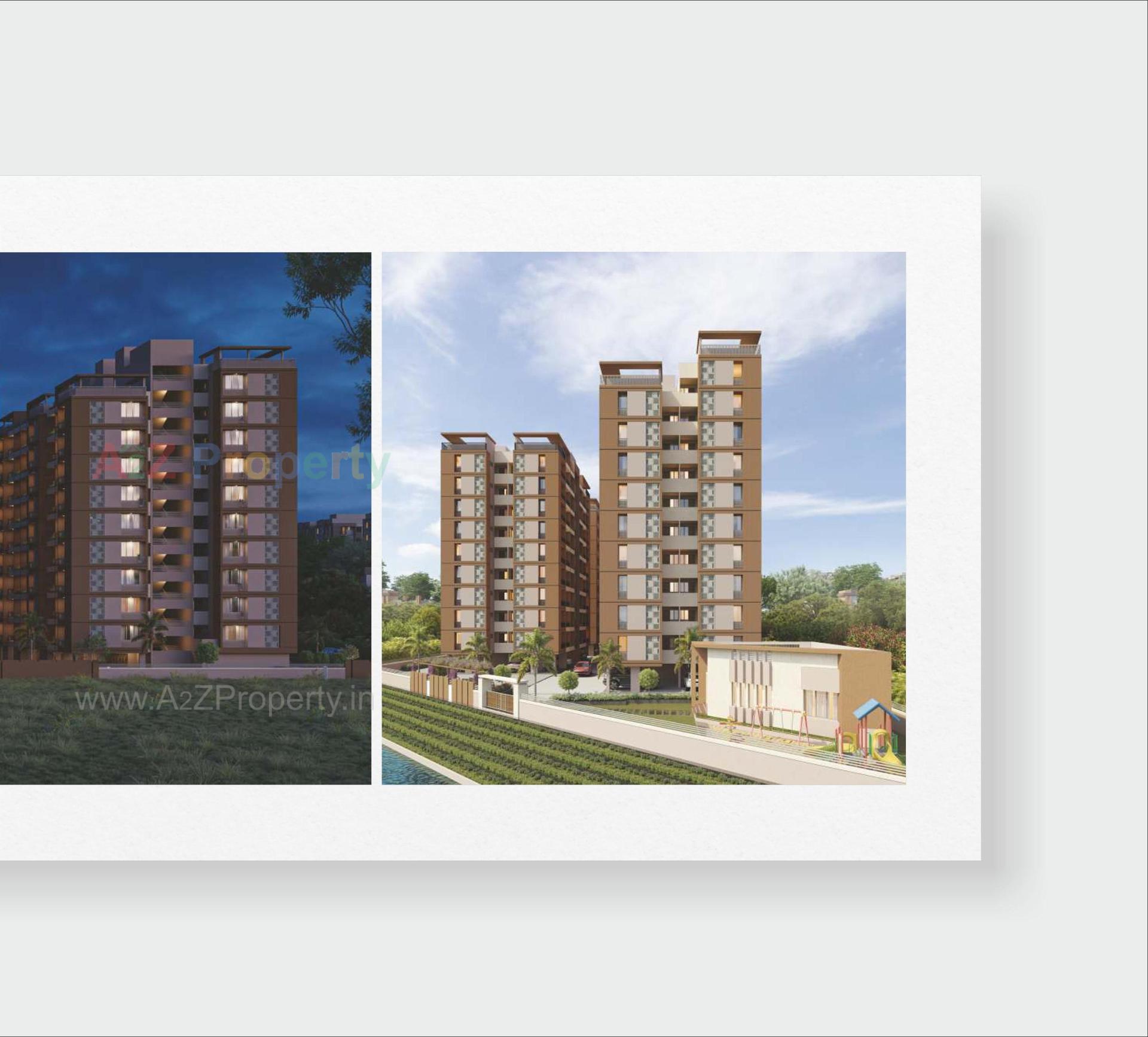 3D Elevation of real estate project Royal Lakeview located at Chiloda, Ahmedabad, Gujarat