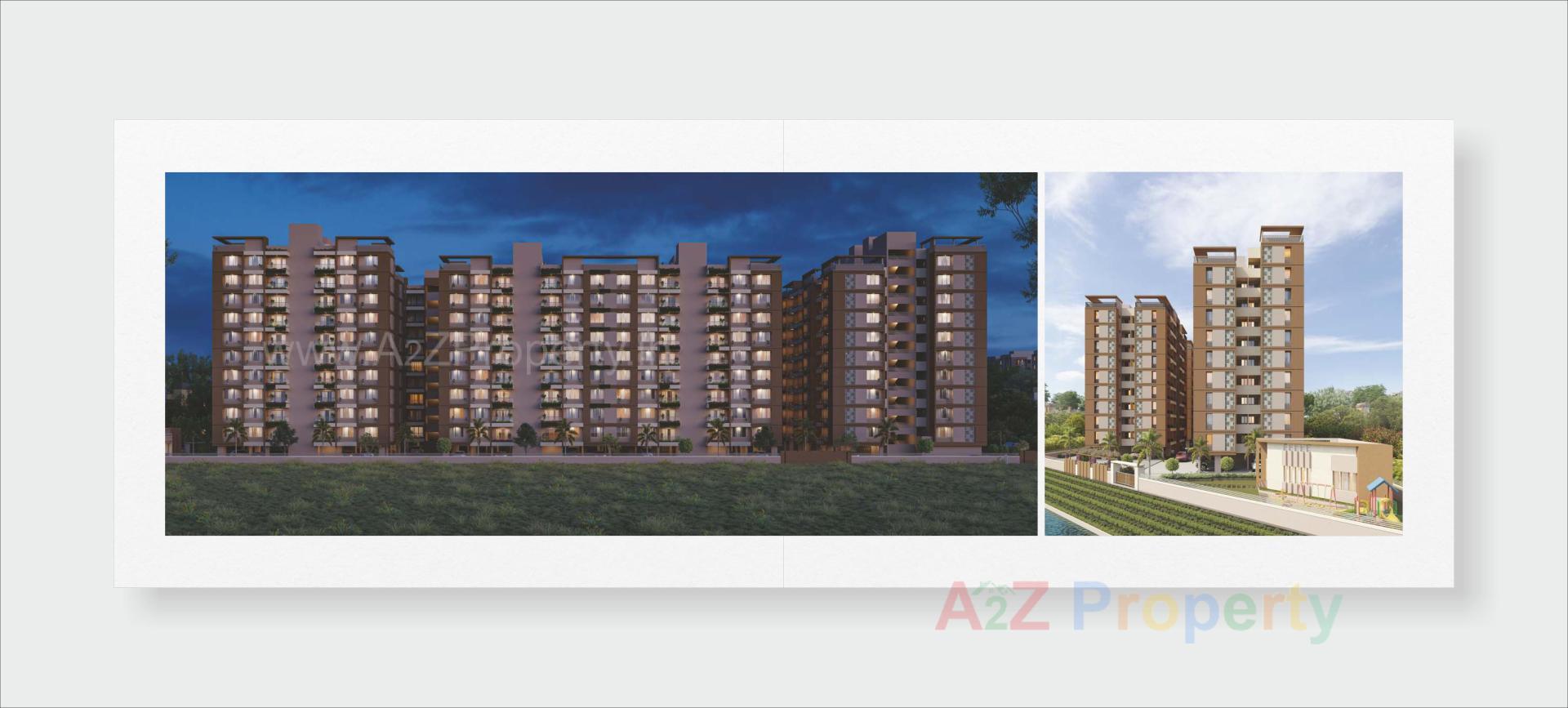 3D Elevation of real estate project Royal Lakeview located at Chiloda, Ahmedabad, Gujarat