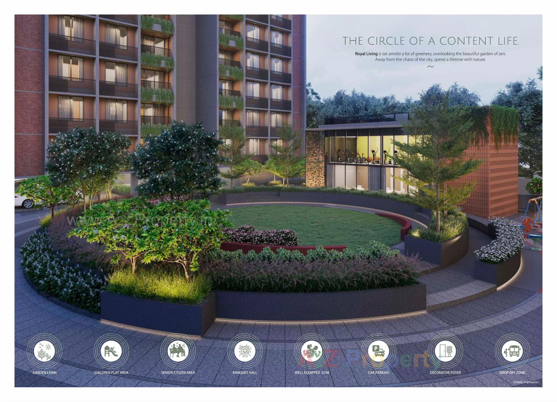 3D Elevation of real estate project Royal Living located at Ahmedabad, Ahmedabad, Gujarat