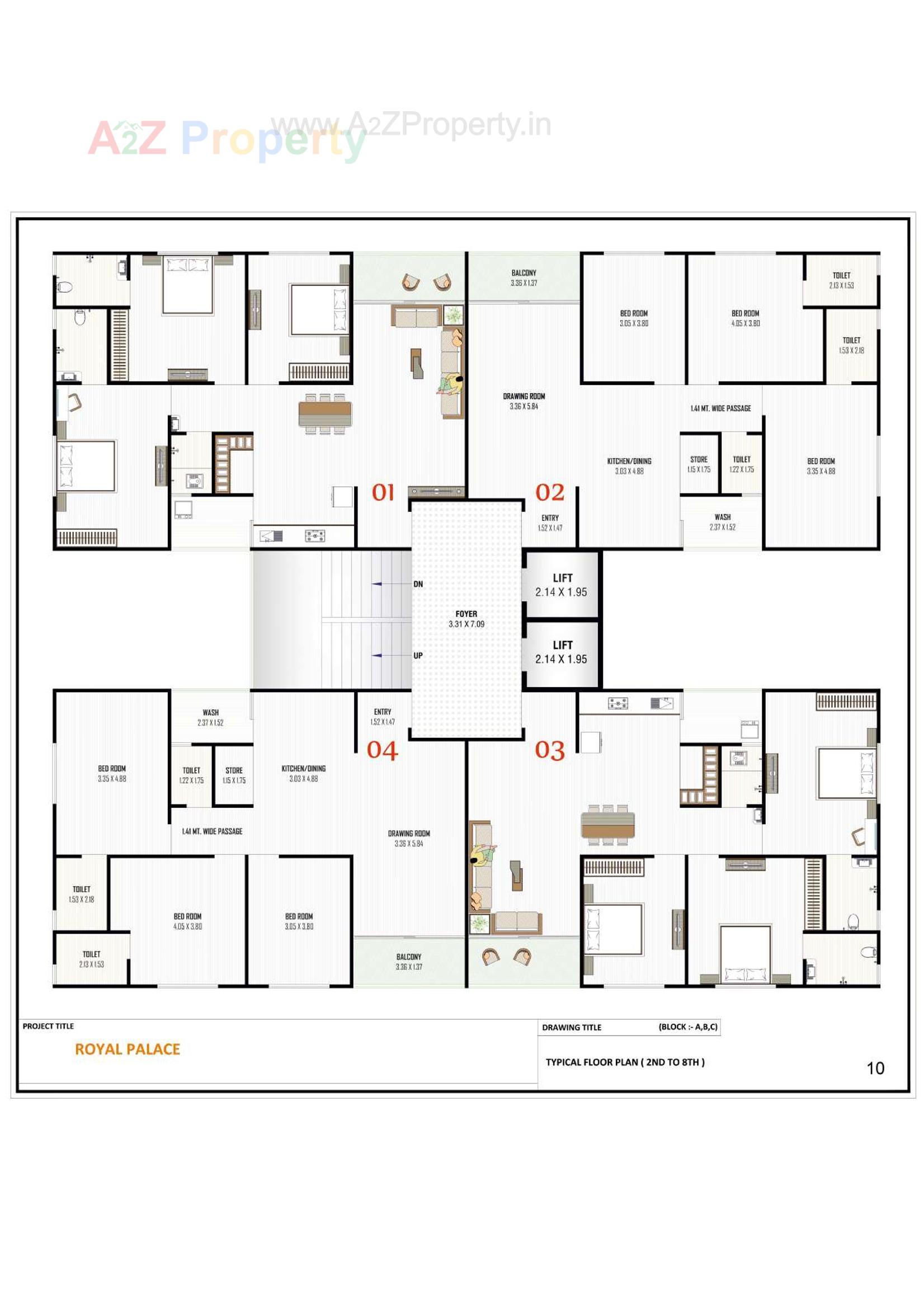 Layout of real estate project Royal Palace located at Nikol, Ahmedabad, Gujarat