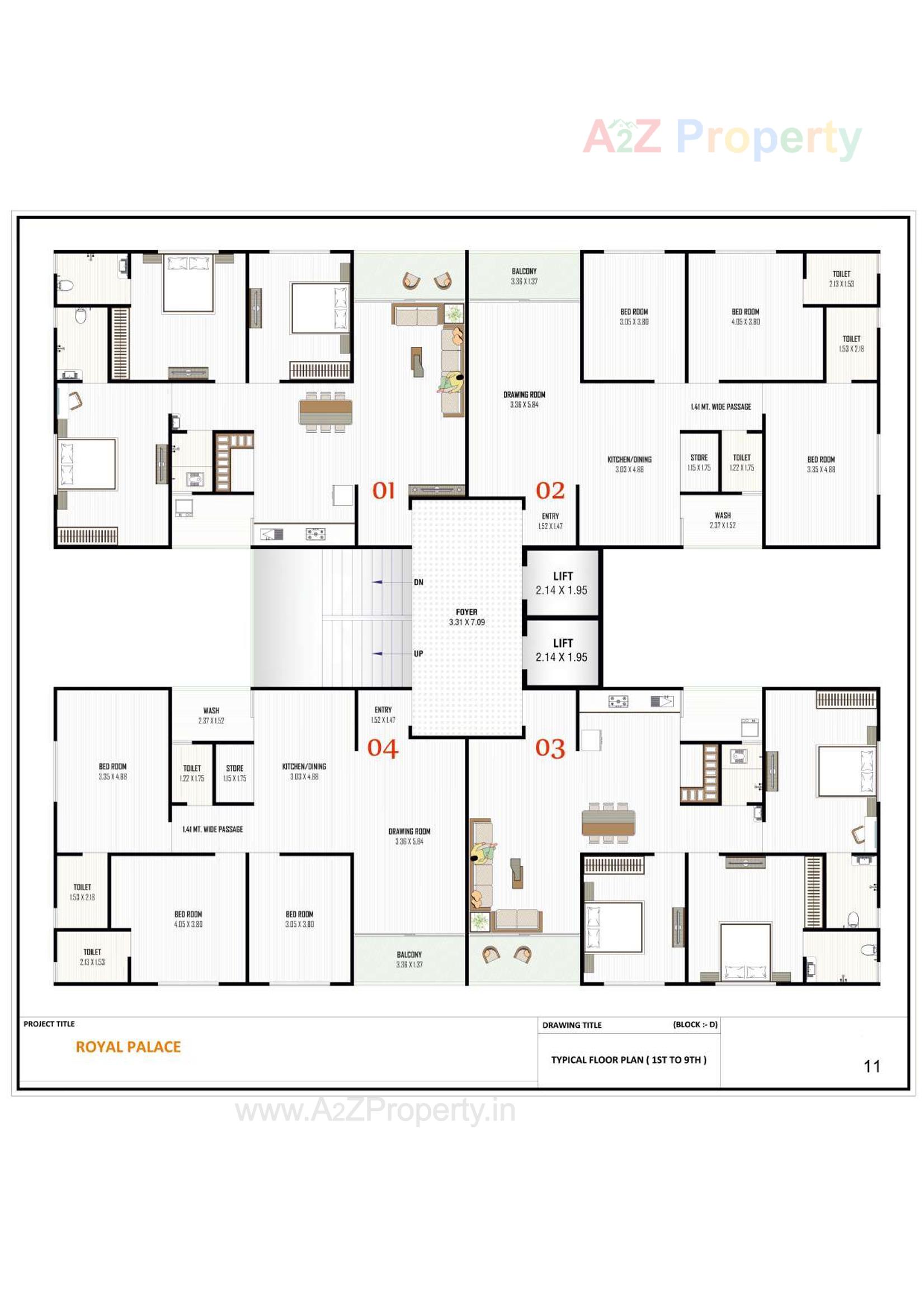 Layout of real estate project Royal Palace located at Nikol, Ahmedabad, Gujarat