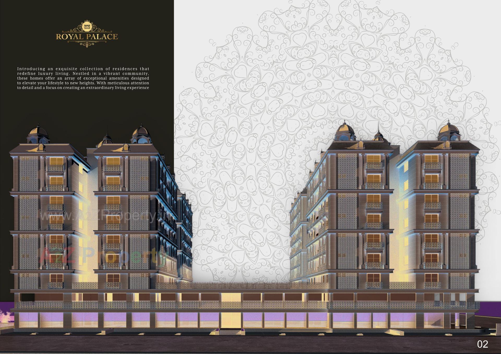 3D Elevation of real estate project Royal Palace located at Nikol, Ahmedabad, Gujarat